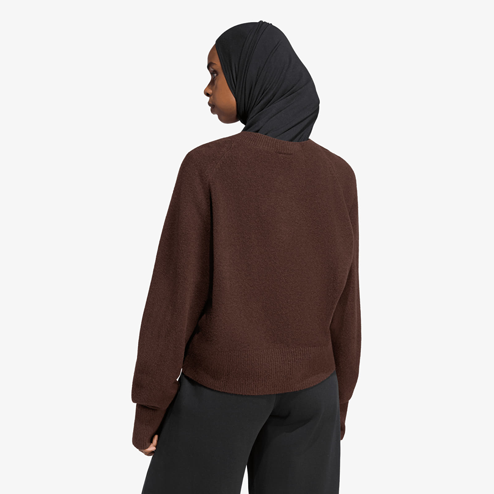 Sweaters voor dames adidas Essentials Knit V-Neck Sweatshirt Long Sleeve Aurora Coffee
