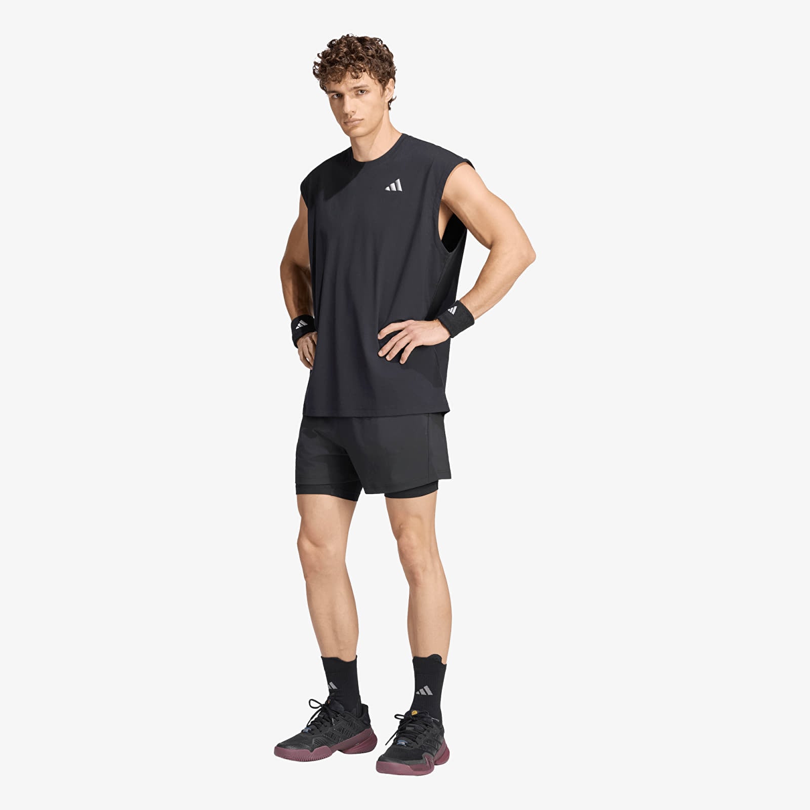 Pánské kraťasy adidas Tennis Climacool Shorts & Tight Set Black