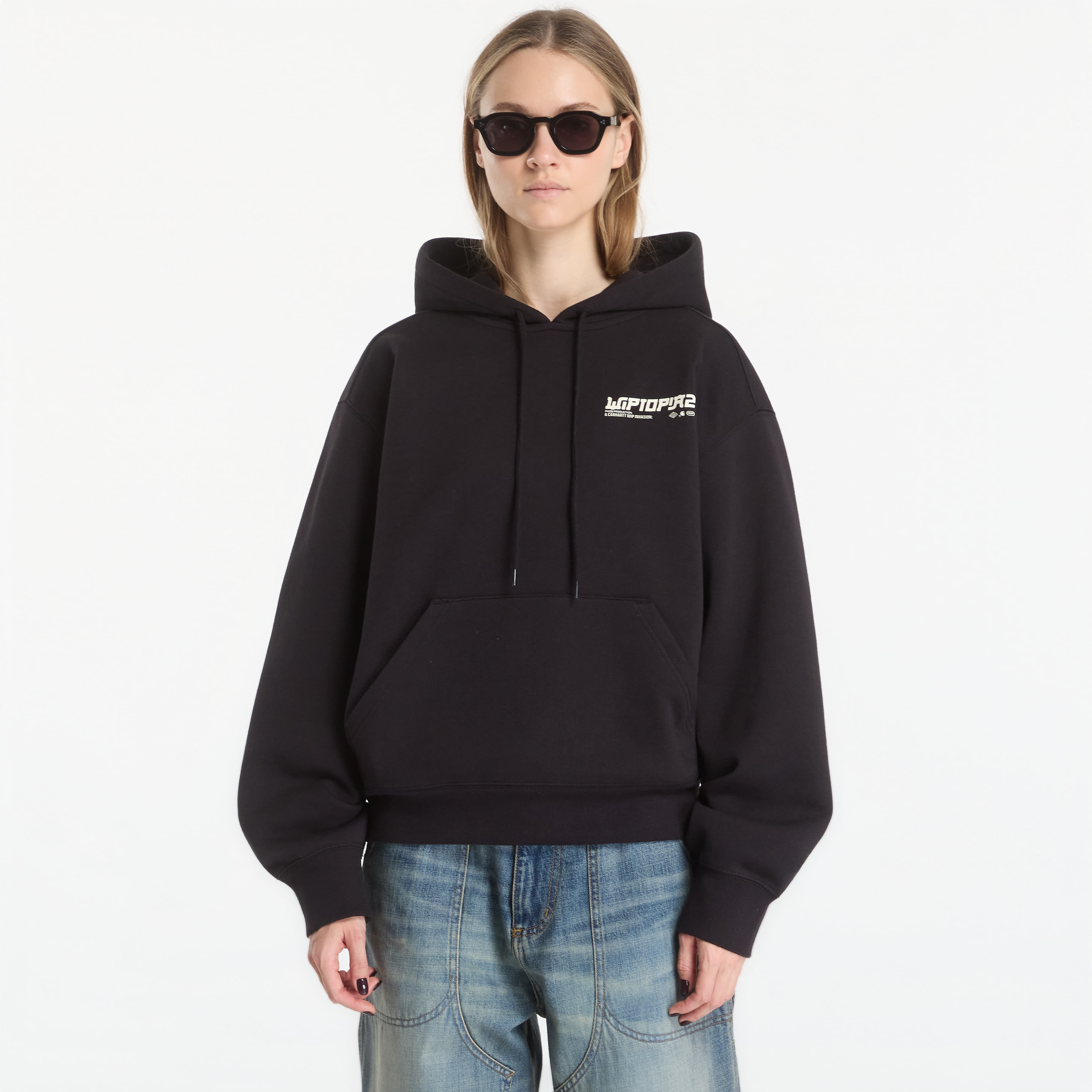 Суитшърт Carhartt WIP Hooded Wiptopia II Sweat Black XXL