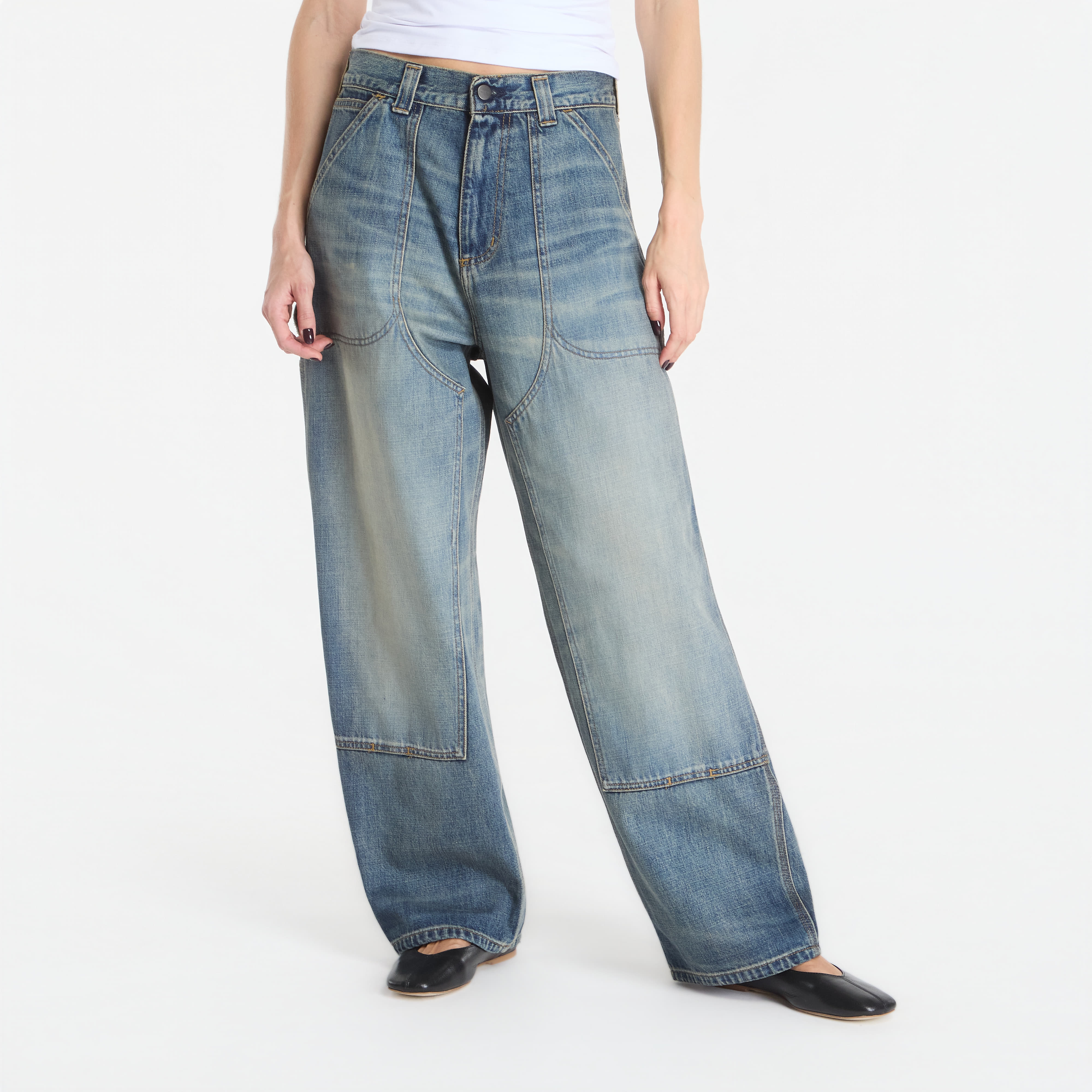 Дънки Carhartt WIP Oakland Pant Blue Worn Used Wash XL