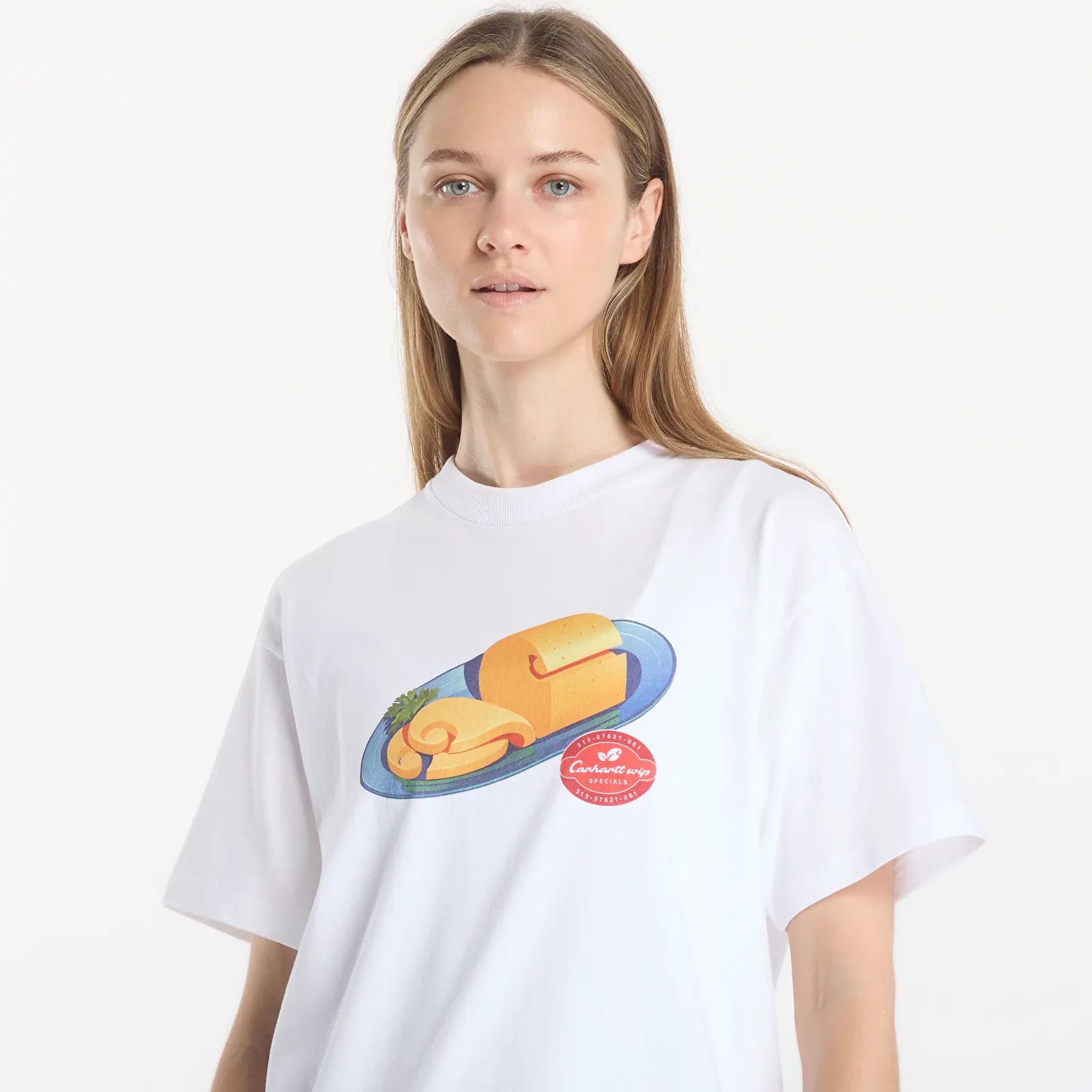 Pánske tričká Carhartt WIP S/S Fromage T-Shirt UNISEX White