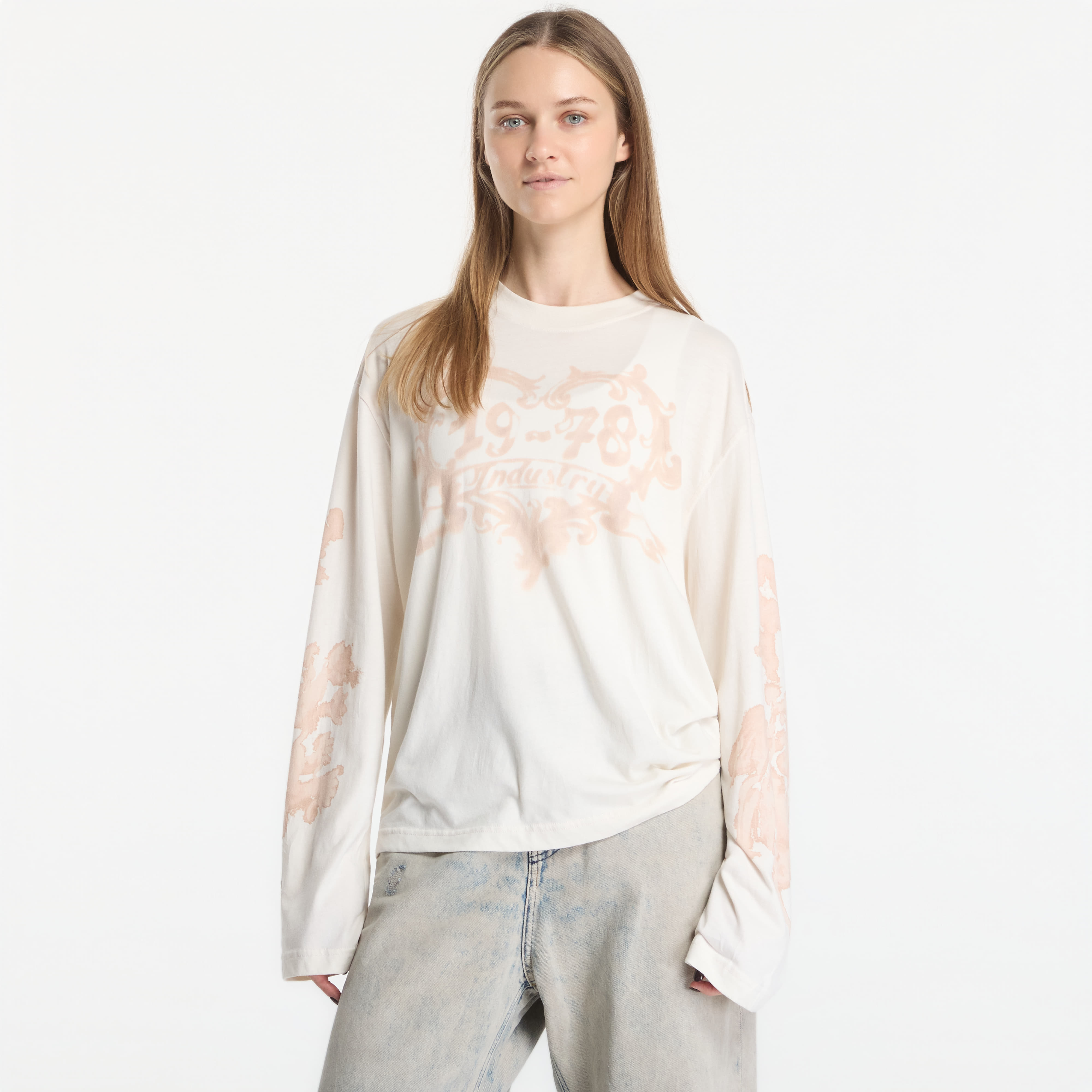 Тениска Diesel T-Hilary-Ls-AA1 T-Shirt Off White S