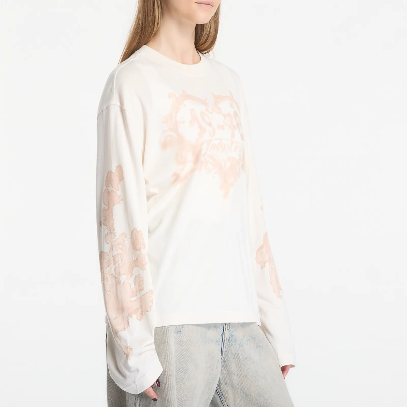 Women's T-shirts Diesel T-Hilary-Ls-AA1 T-Shirt Off White