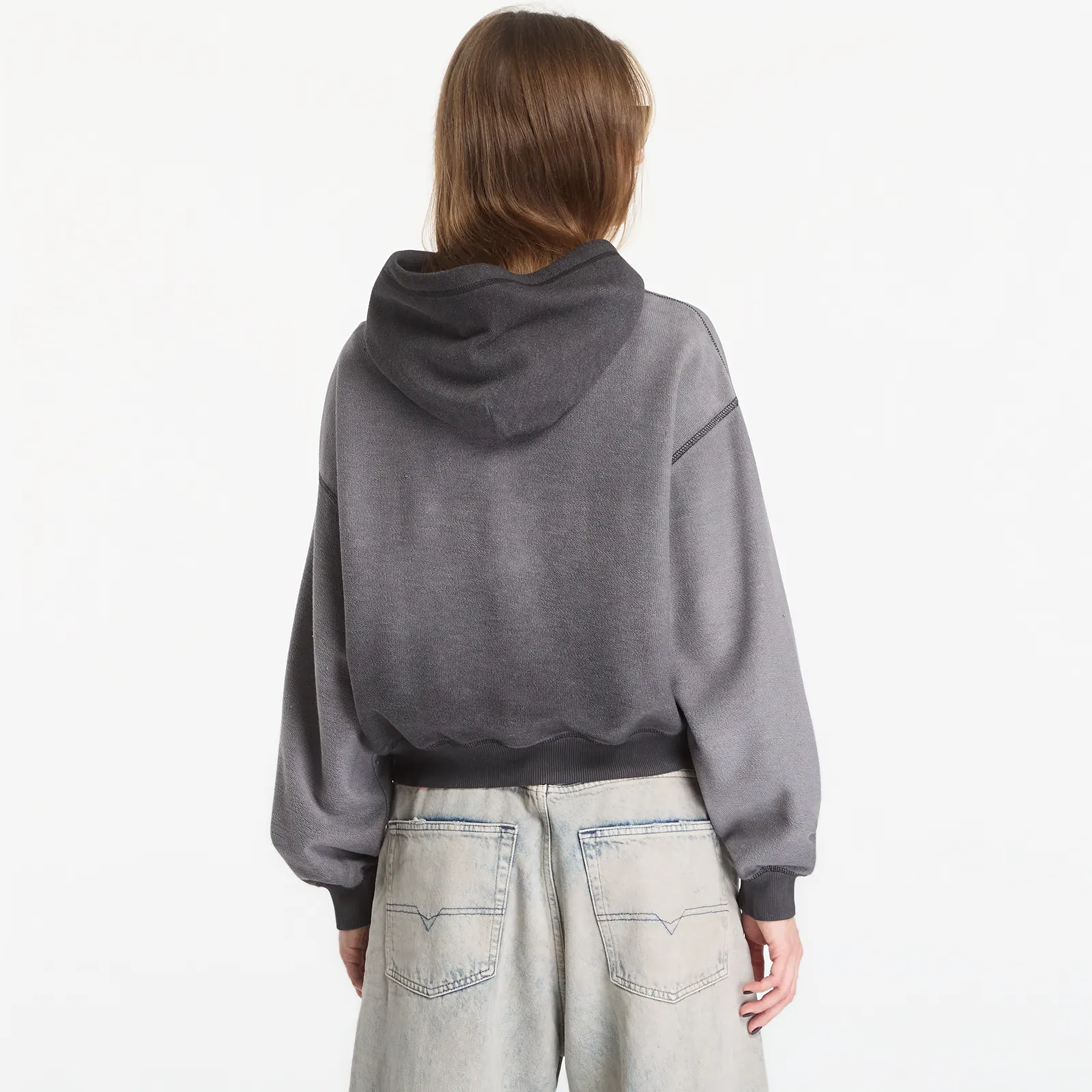 Dámske mikiny Diesel F-Sunny-Hood Sweat-Shirt Plum Kitten