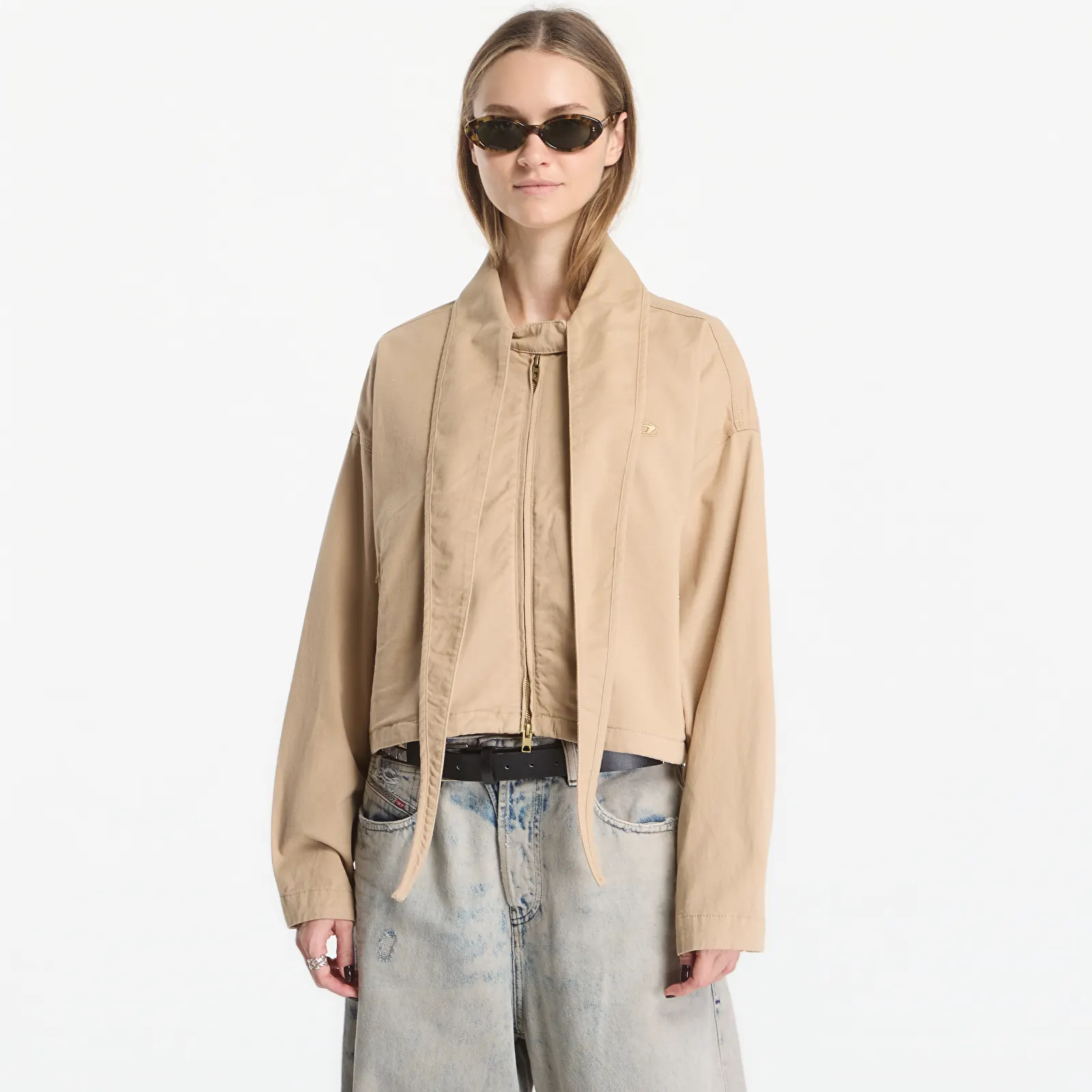 Dámské bundy Diesel G-Leamer-T1 Jacket Incense