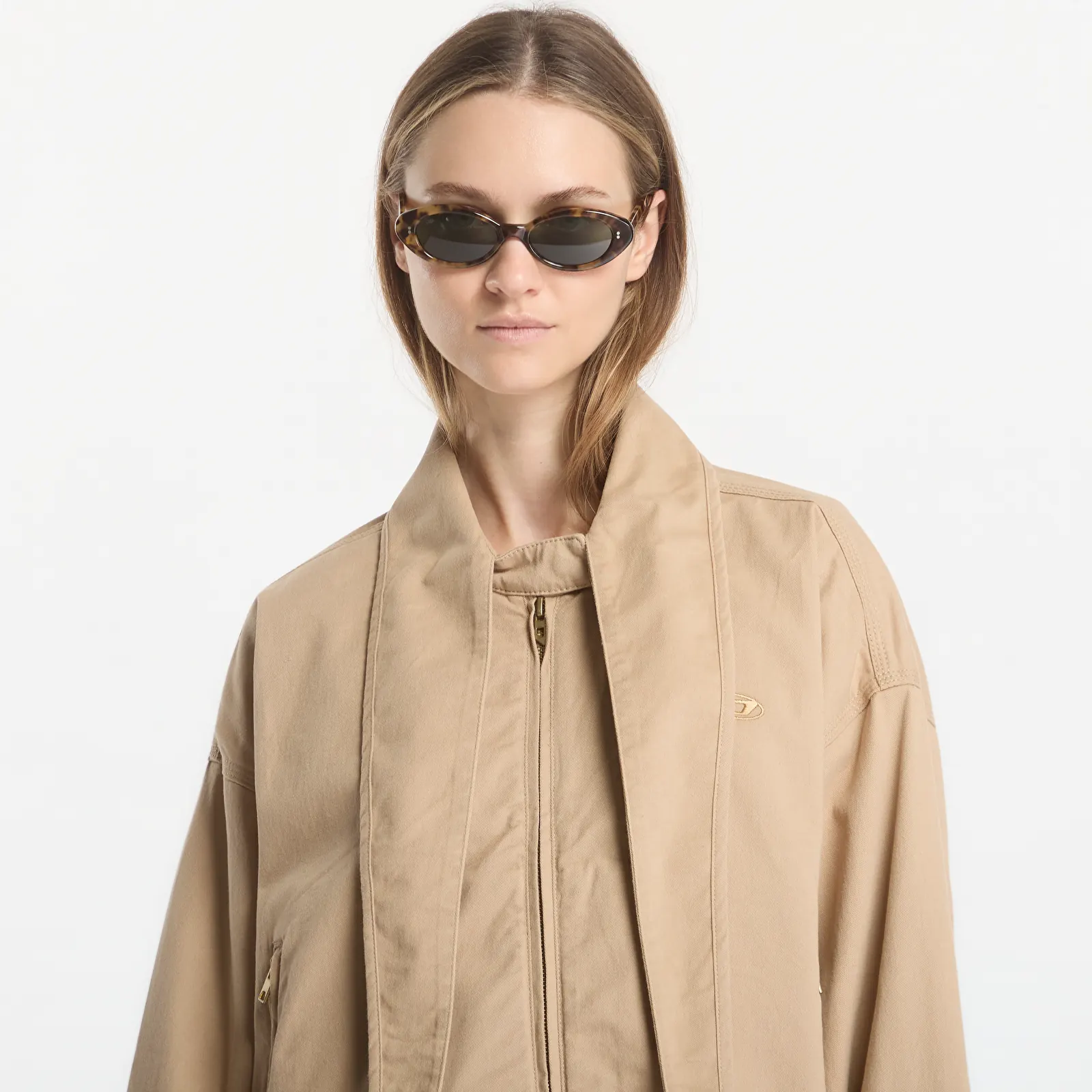 Dámské bundy Diesel G-Leamer-T1 Jacket Incense