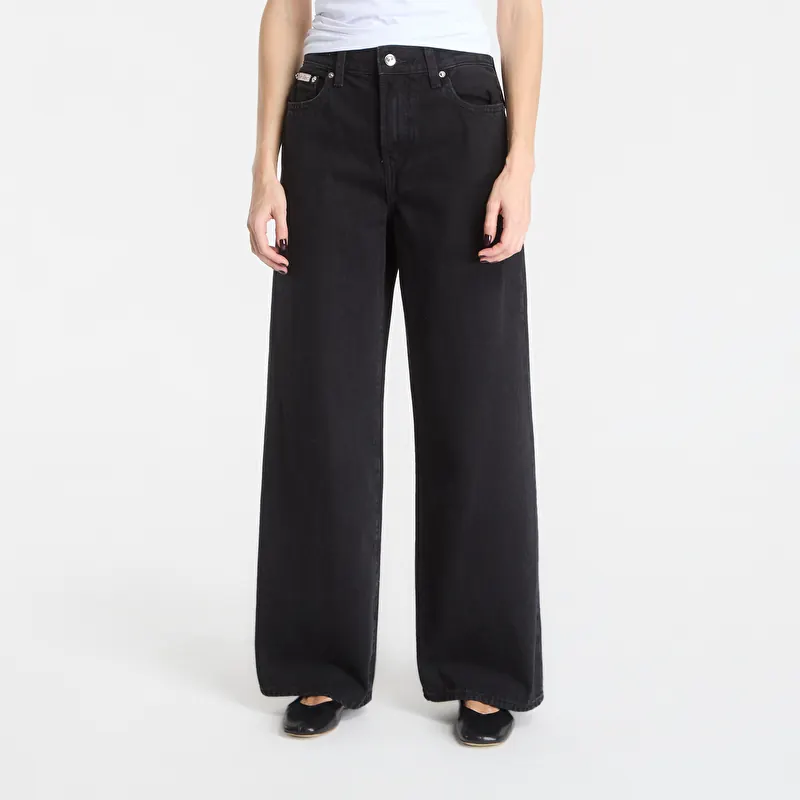 Jeans Calvin Klein The Wide Leg Worn Black