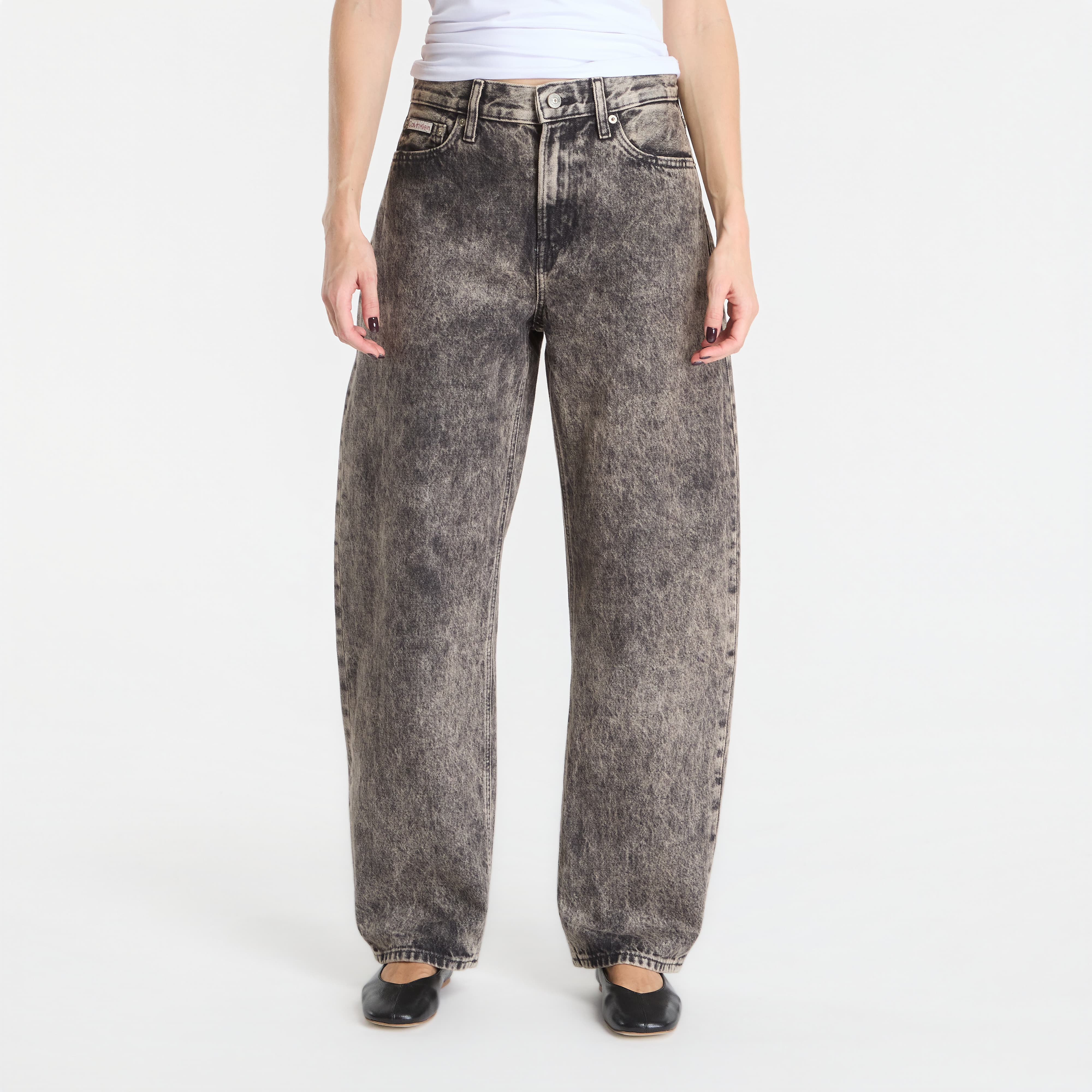Дънки Calvin Klein Relaxed Barrel Jean Black Tobacco 29