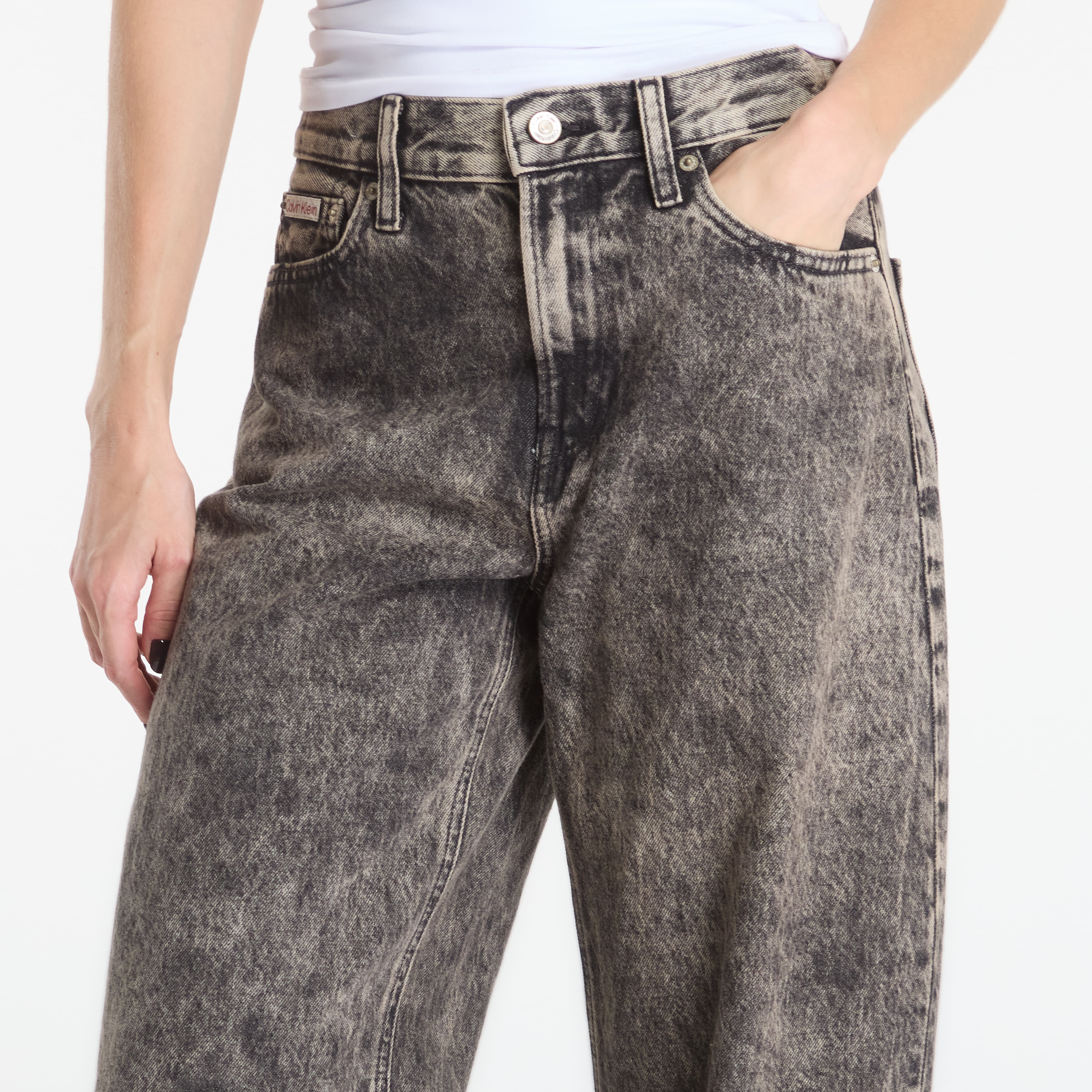 Τζιν Calvin Klein Relaxed Barrel Jean Black Tobacco 28