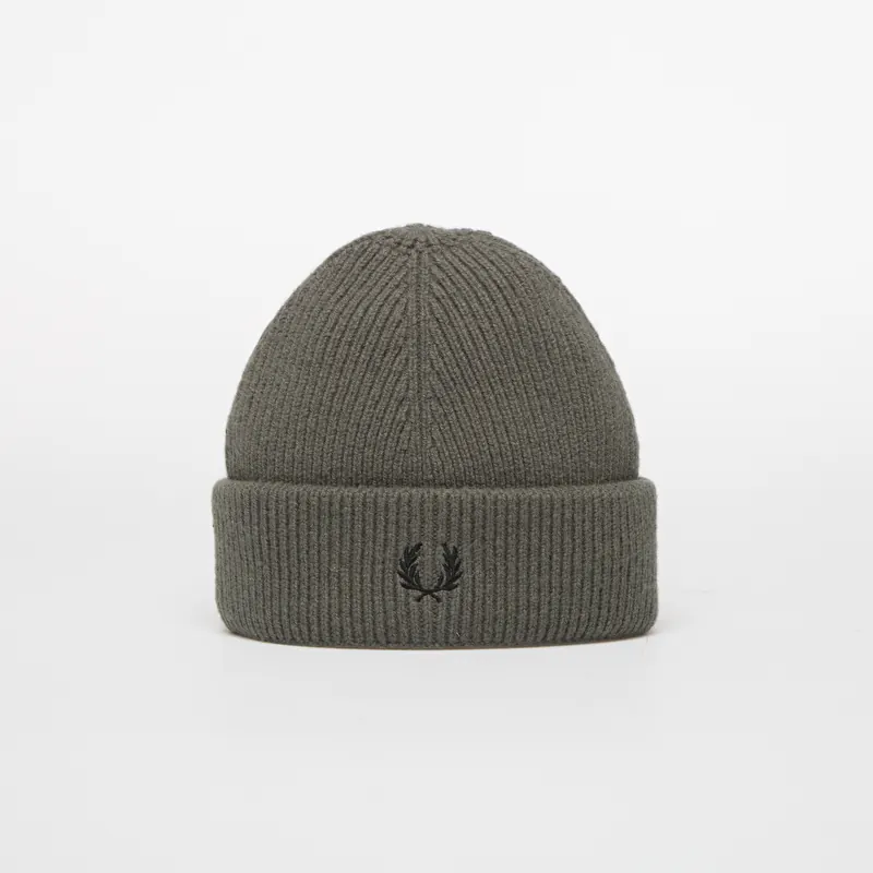FRED PERRY Classic Wool Beanie Lrl Wrth Green