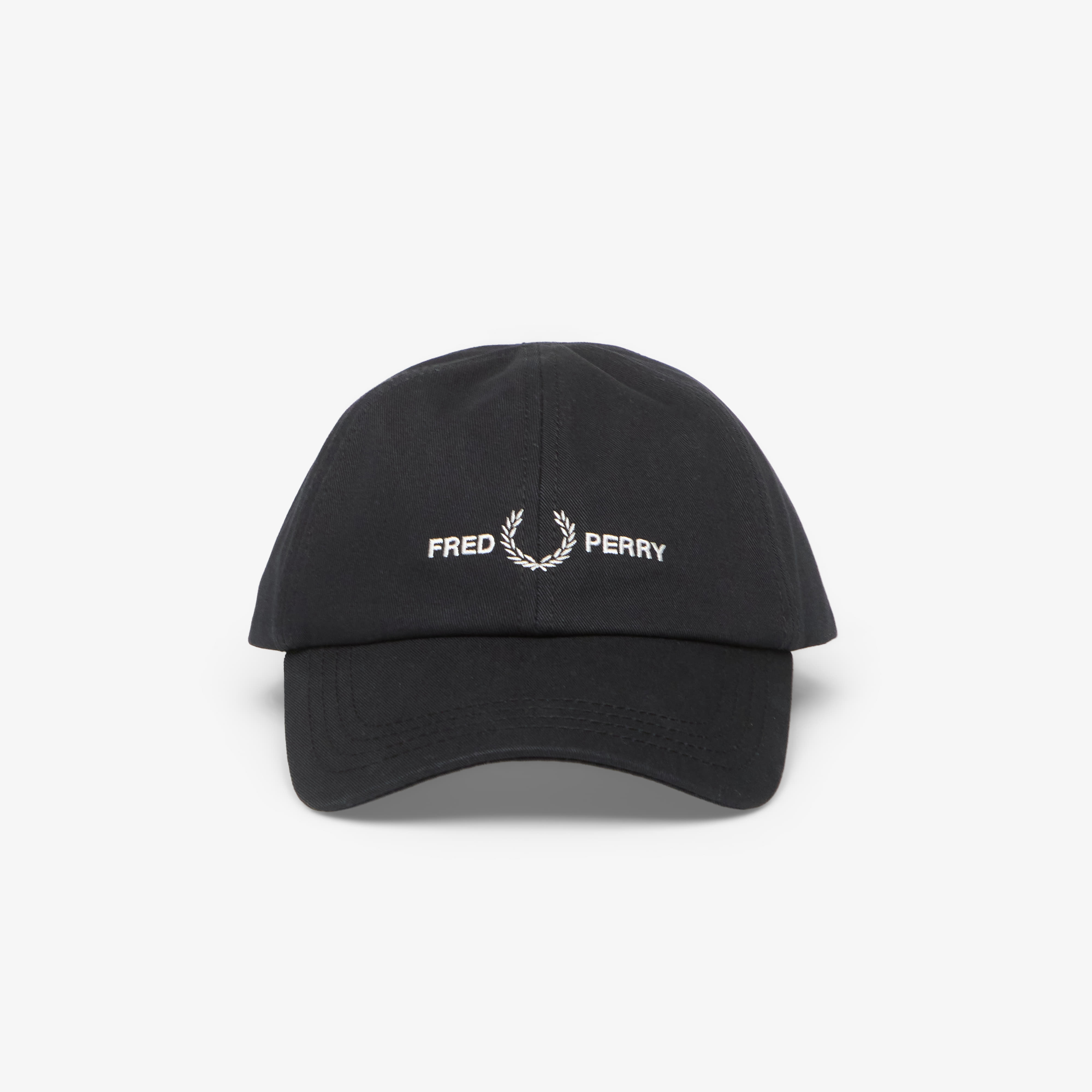 Шапка FRED PERRY FLP Twill Cap Black/ Snow White Universal