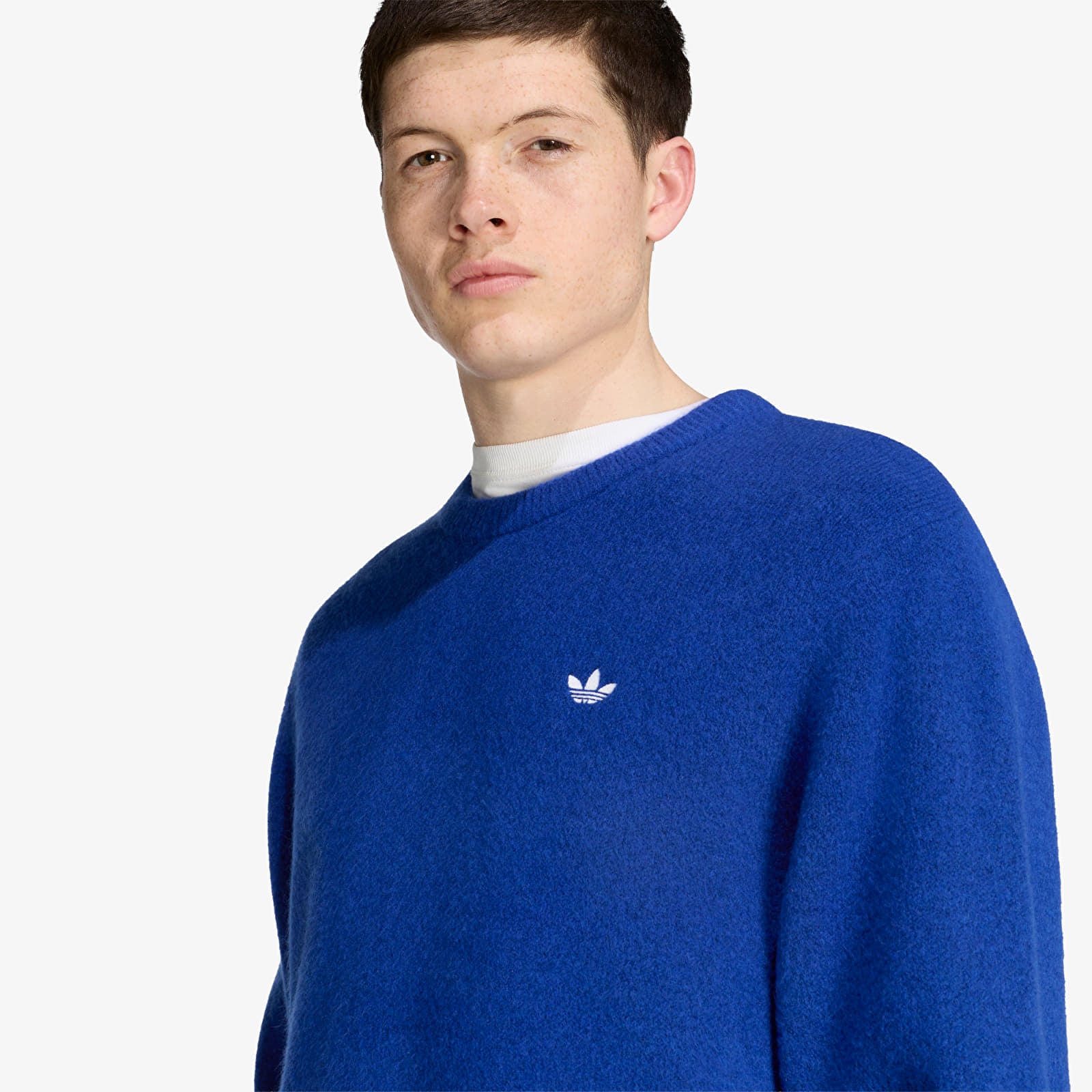 Jerseys para hombre adidas Trefoil Essentials Fully Knit Sweatshirt Bold Blue