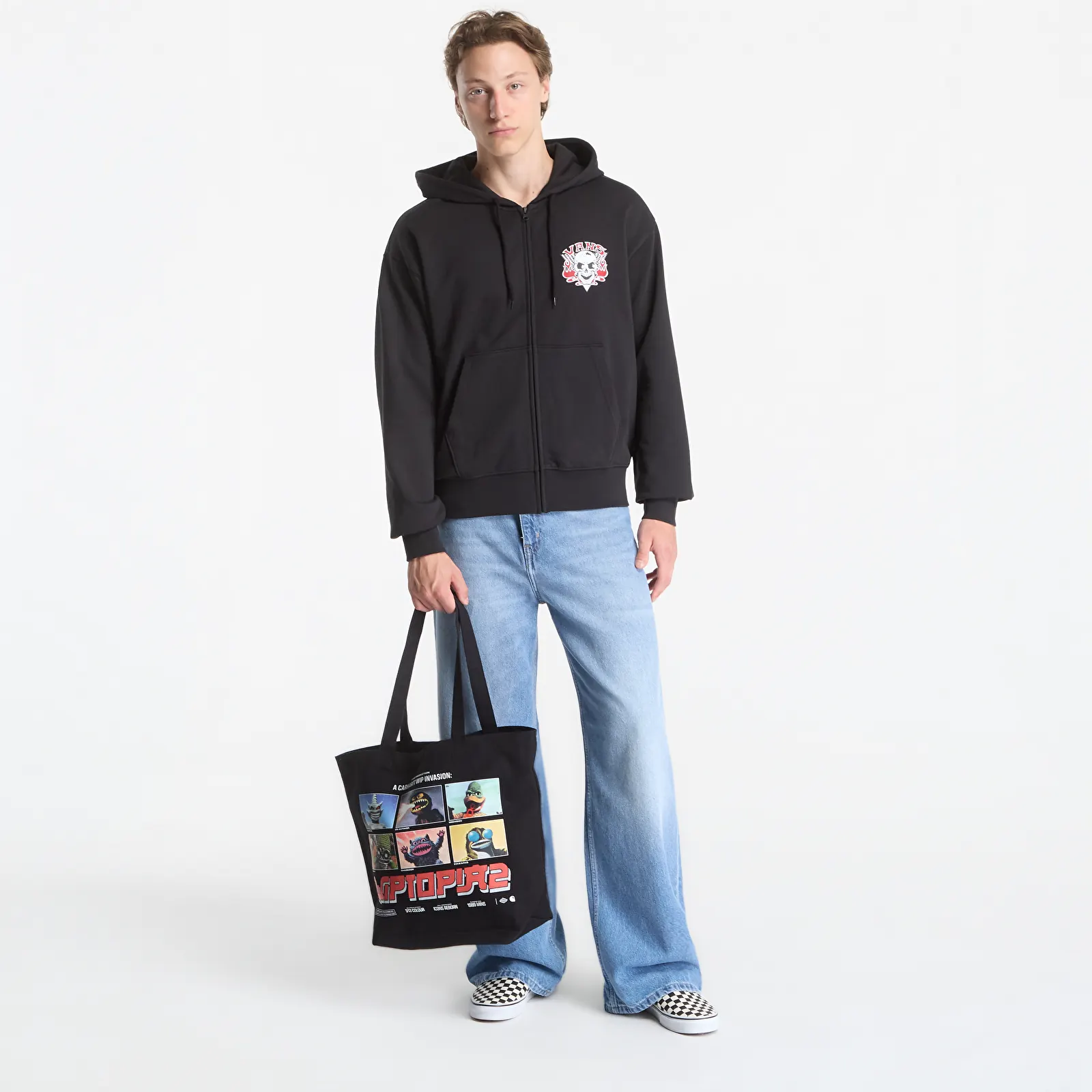 Hoodies and sweatshirts  Vans Blaze Head Full Zip Black