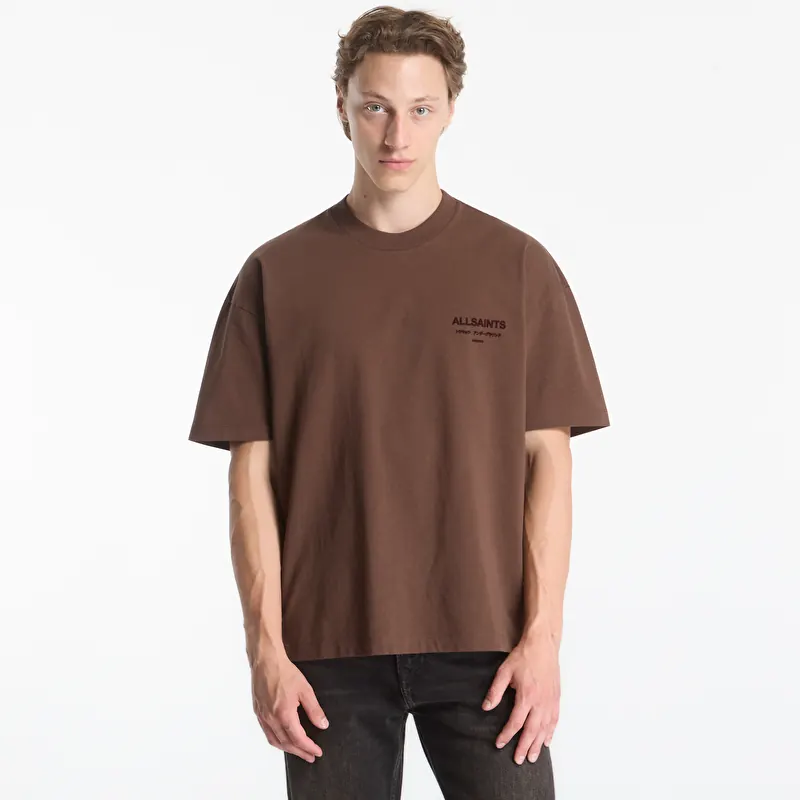 AllSaints Xander Ss Crew Bitter Brown