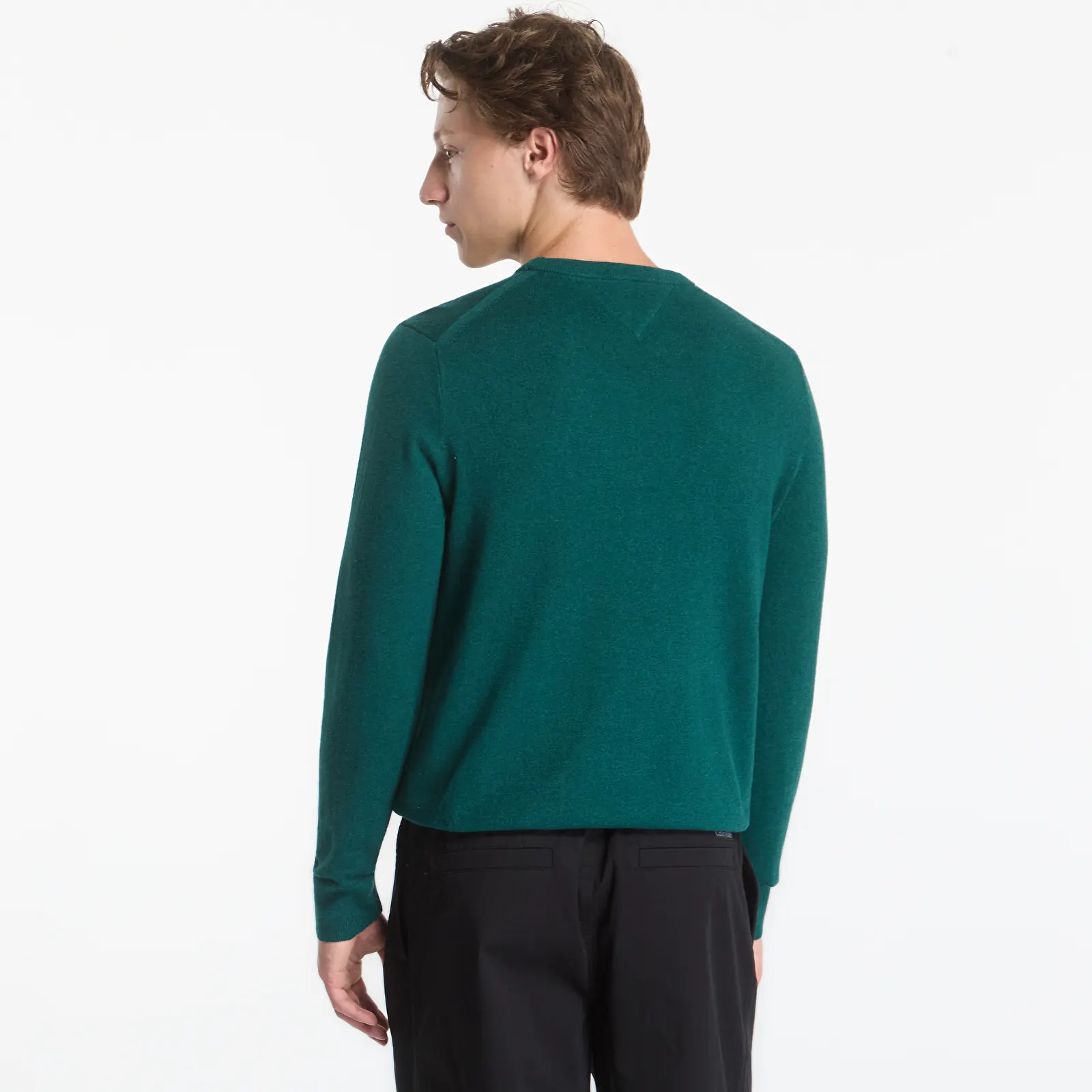 Pulóverek Tommy Hilfiger Pima Organic Cotton Cashmere Crew Neck Ornamental Green Heather