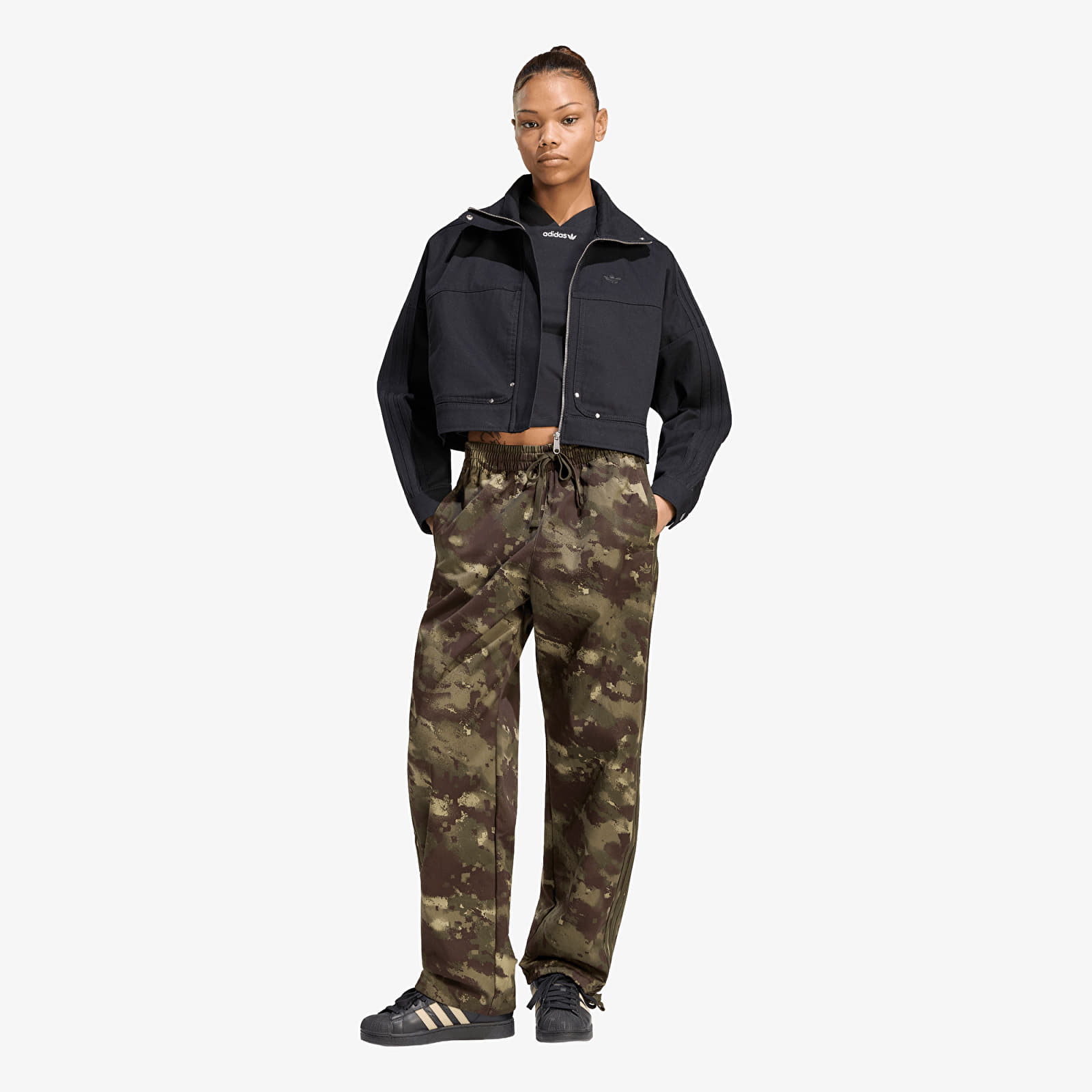 Women's Trousers adidas Cargo Pant Oversized Multicolor/ Night Cargo
