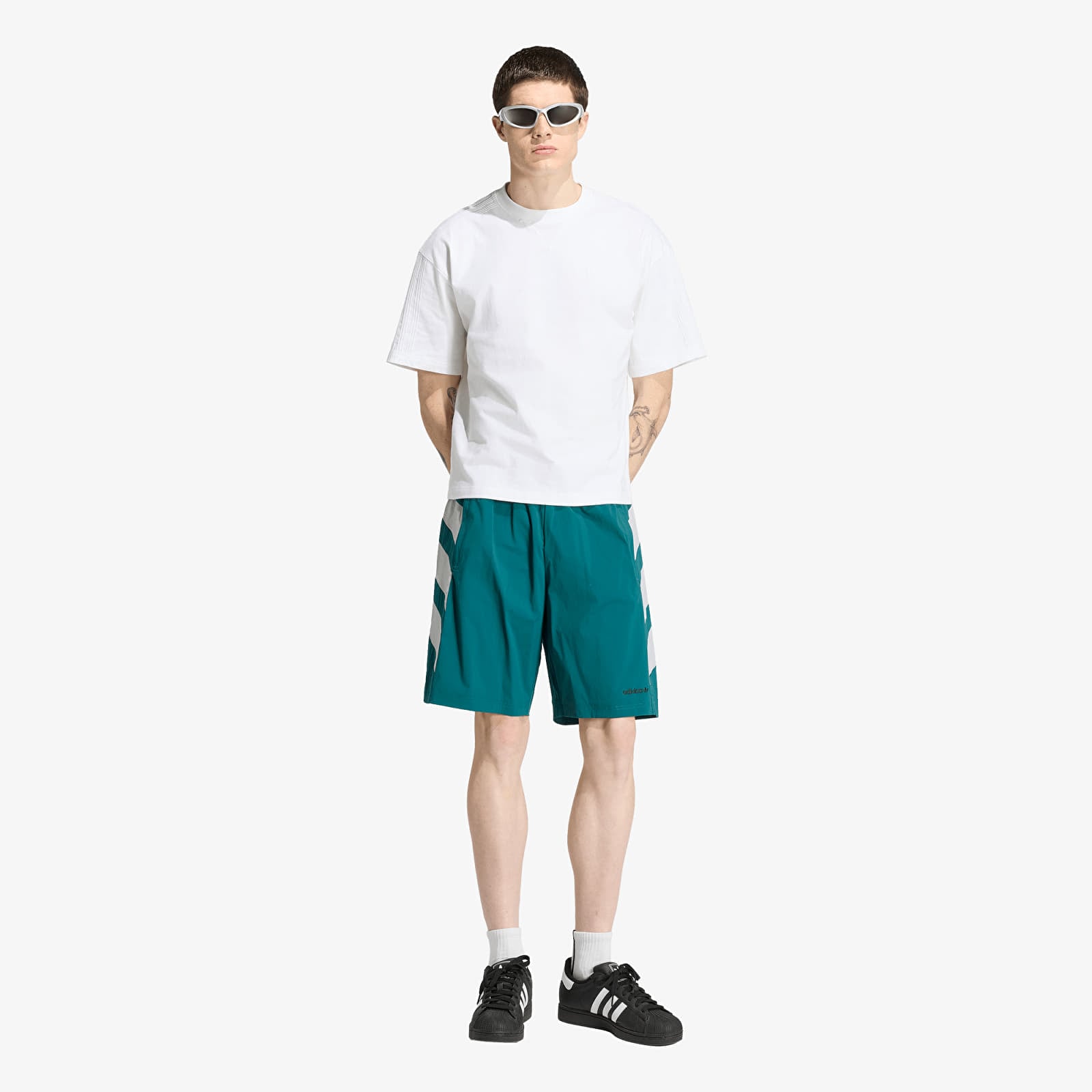 Kraťasy adidas Adicolor Double Blocked Shorts Rich Green