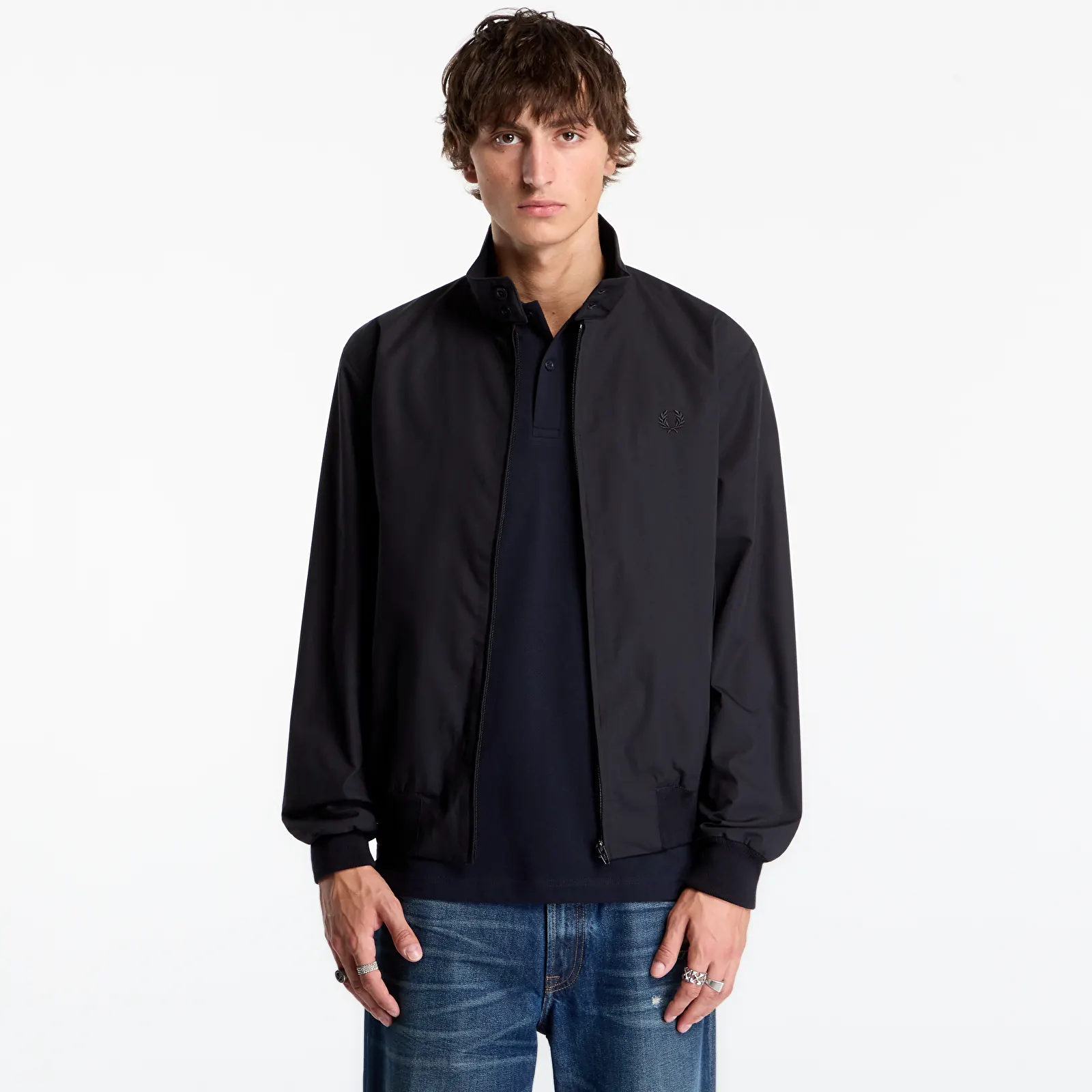 Moške jakne FRED PERRY Made In England Harrington Black