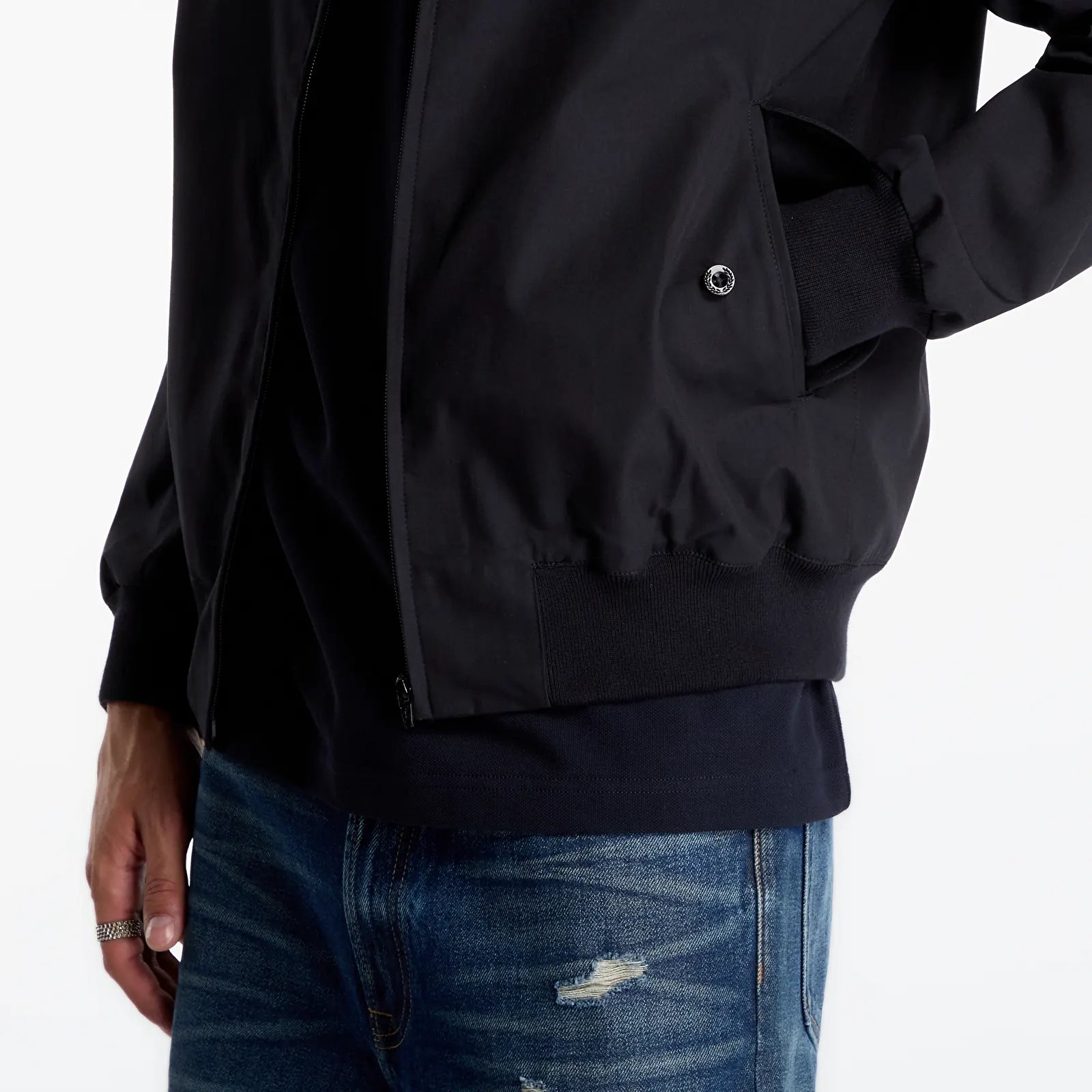 Moške jakne FRED PERRY Made In England Harrington Black