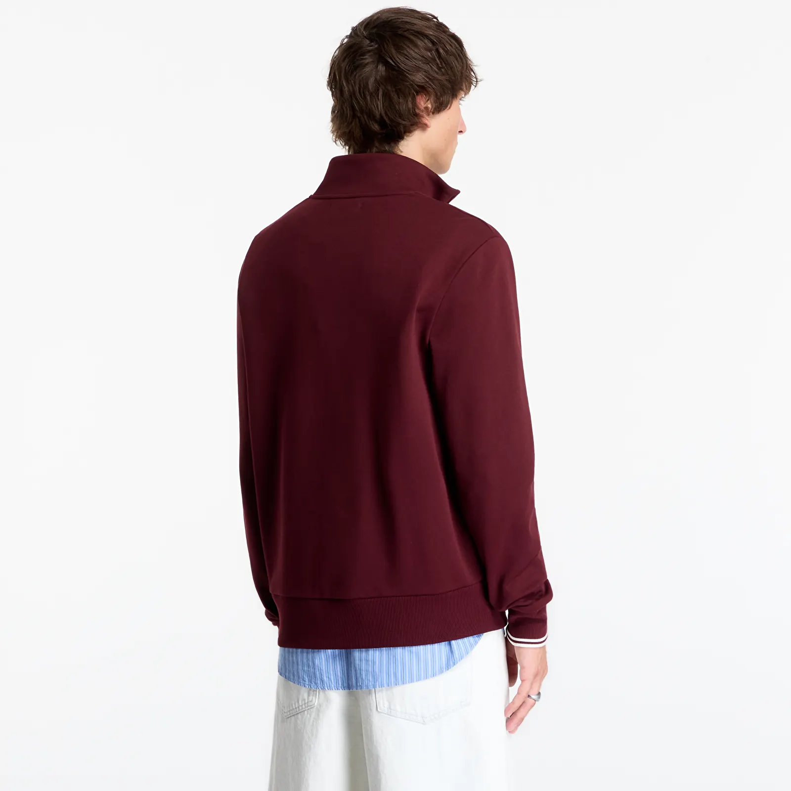 Hoodies voor heren FRED PERRY Half Zip Sweatshirt Oxblood