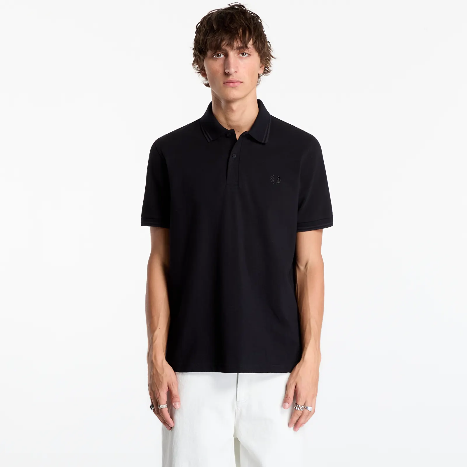 Men's T-shirts FRED PERRY Twin Tipped Fred Perry Shirt Black