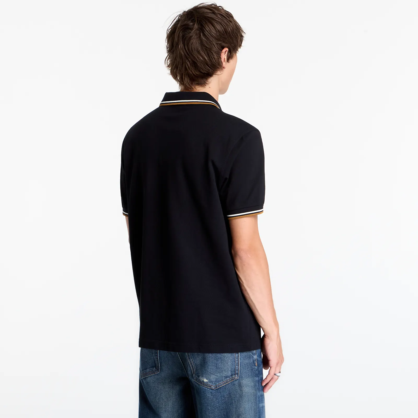 Magliette da uomo FRED PERRY Twin Tipped Fred Perry Shirt Black