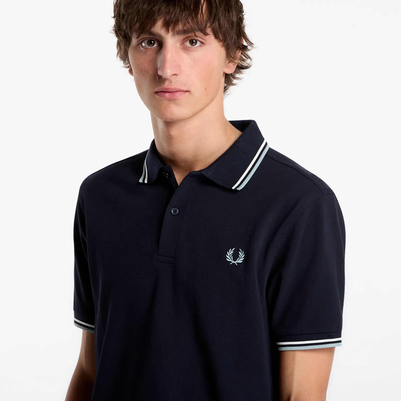 Magliette da uomo FRED PERRY Twin Tipped Fred Perry Shirt Navy