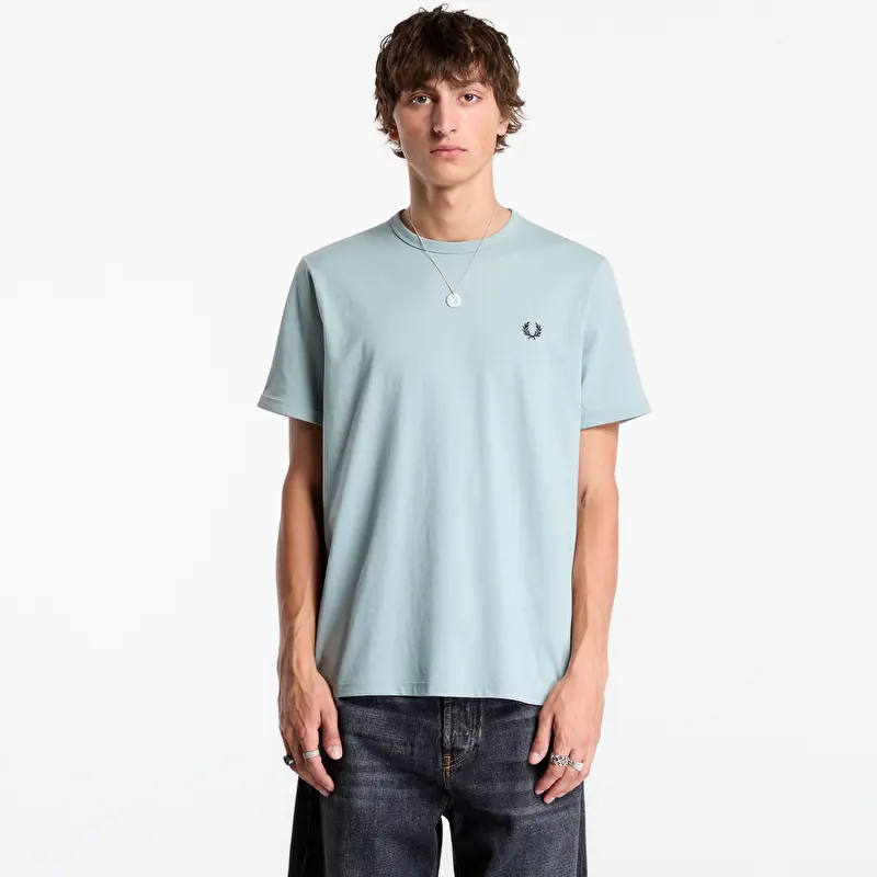 Tričko FRED PERRY Ringer T-shirt Silver Blue