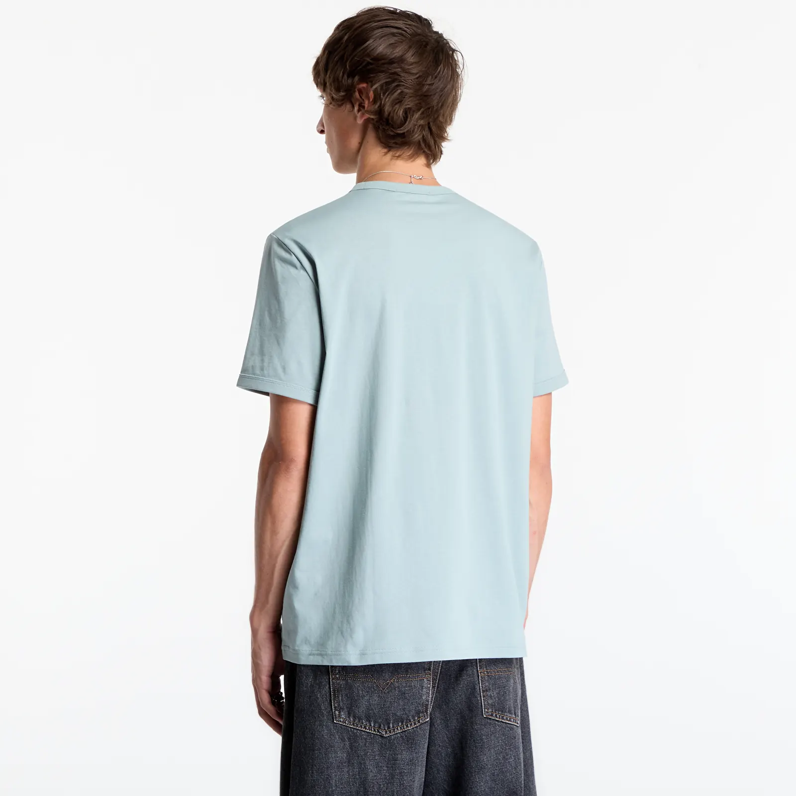 Мъжки тениски FRED PERRY Ringer T-shirt Silver Blue