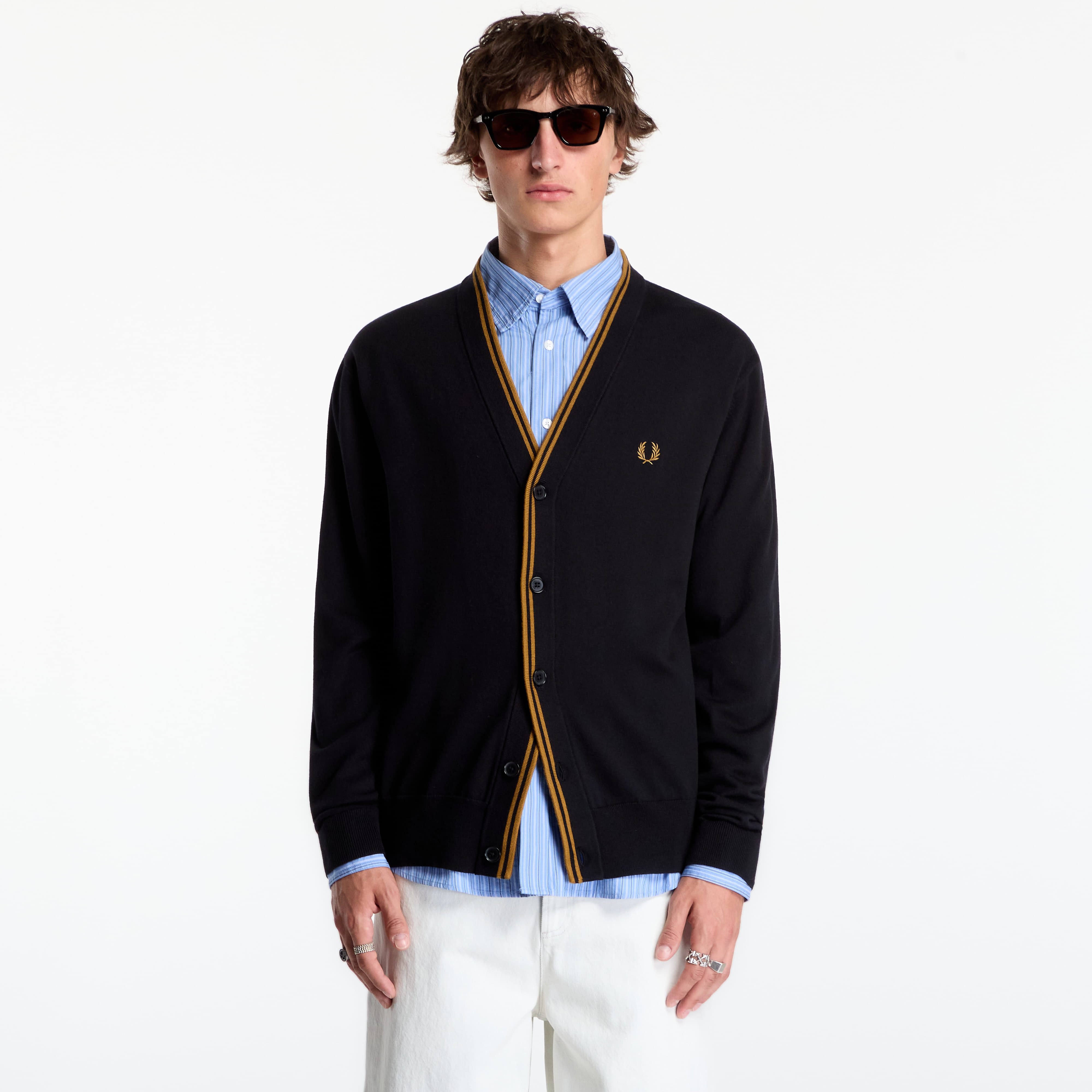 Пуловер FRED PERRY Classic Cardigan Black L