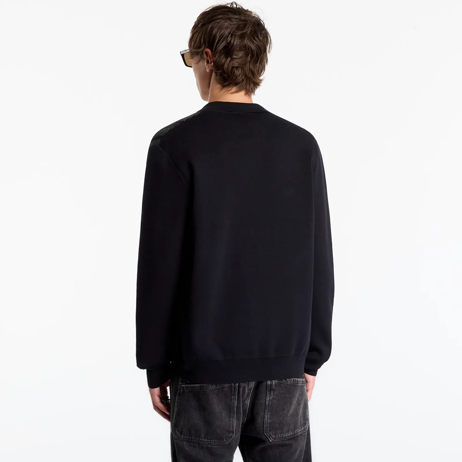 Casacos de malha para homem FRED PERRY Textured Panel Zip Cardigan Black