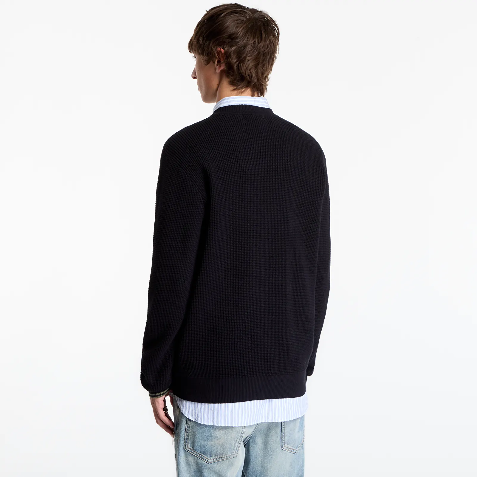Jerseys para hombre FRED PERRY Waffle Stitch Jumper Black