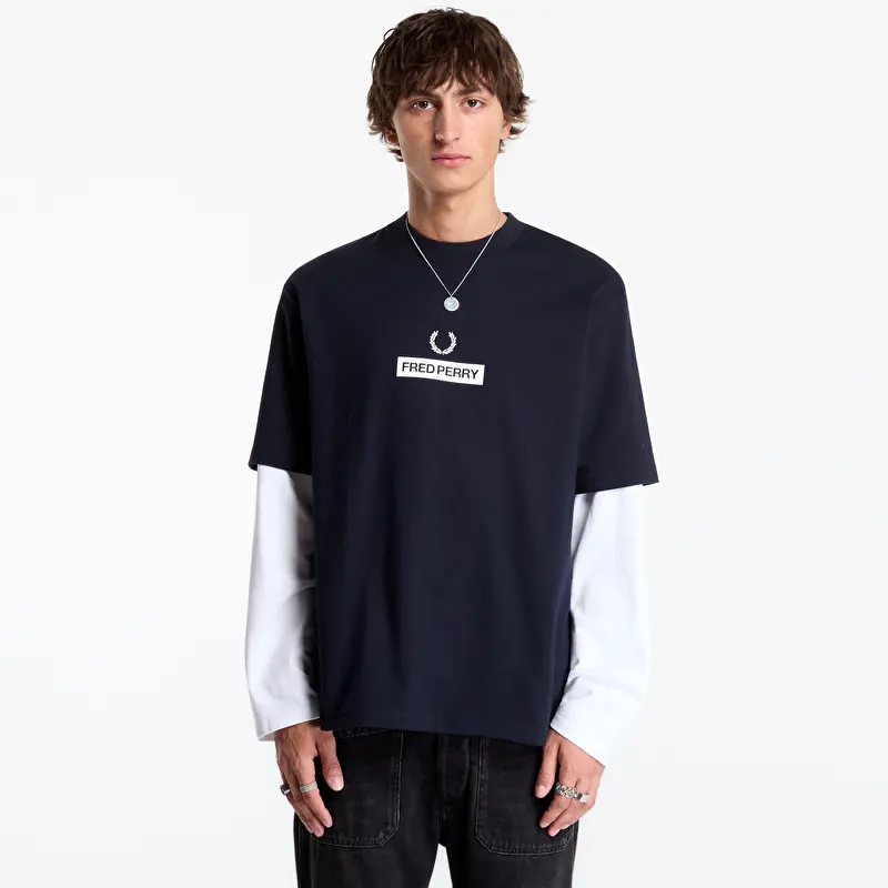 Tričko FRED PERRY Fred Perry Graphic T-shirt Navy