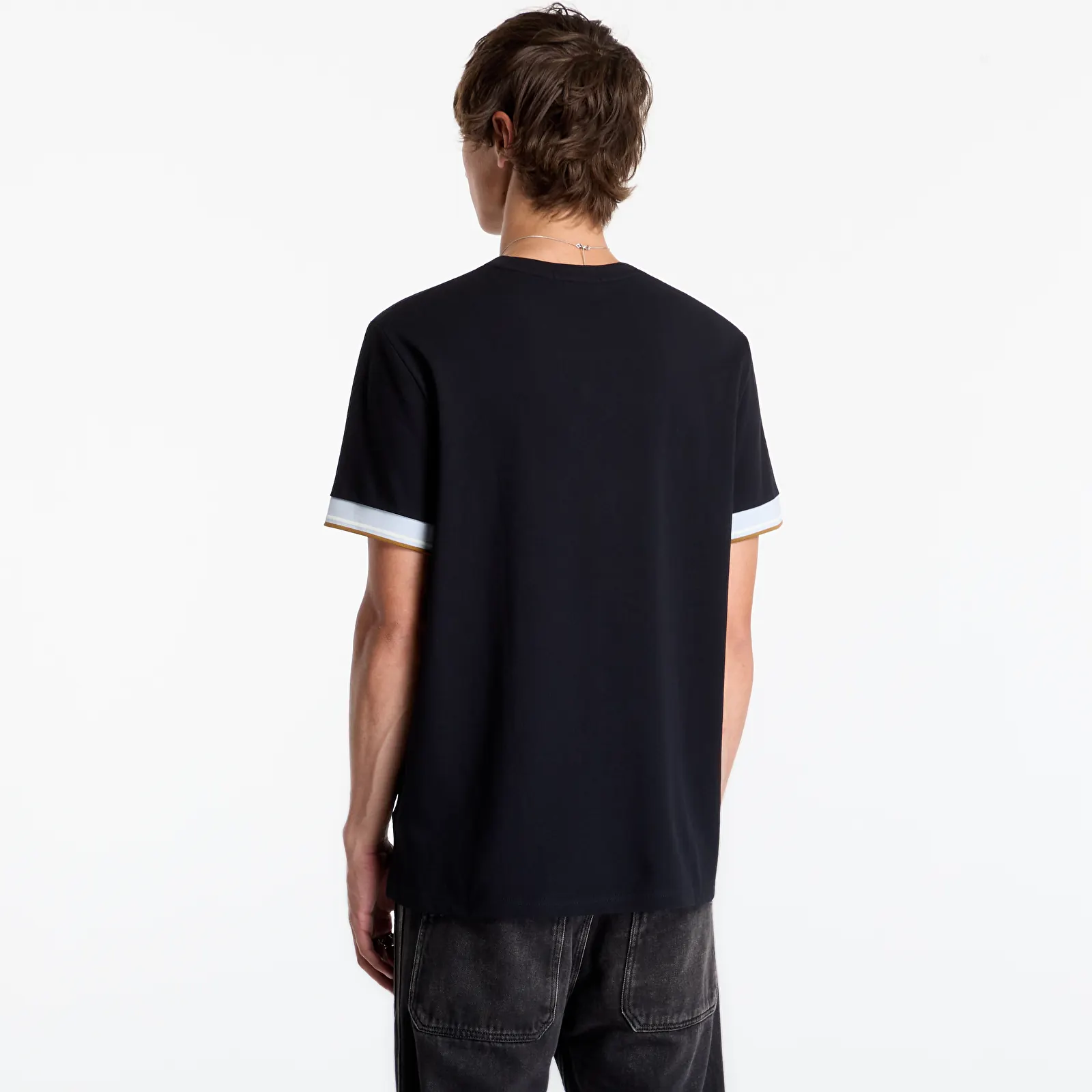 Мужские футболки FRED PERRY Twin Tipped Cuff T-shirt Black