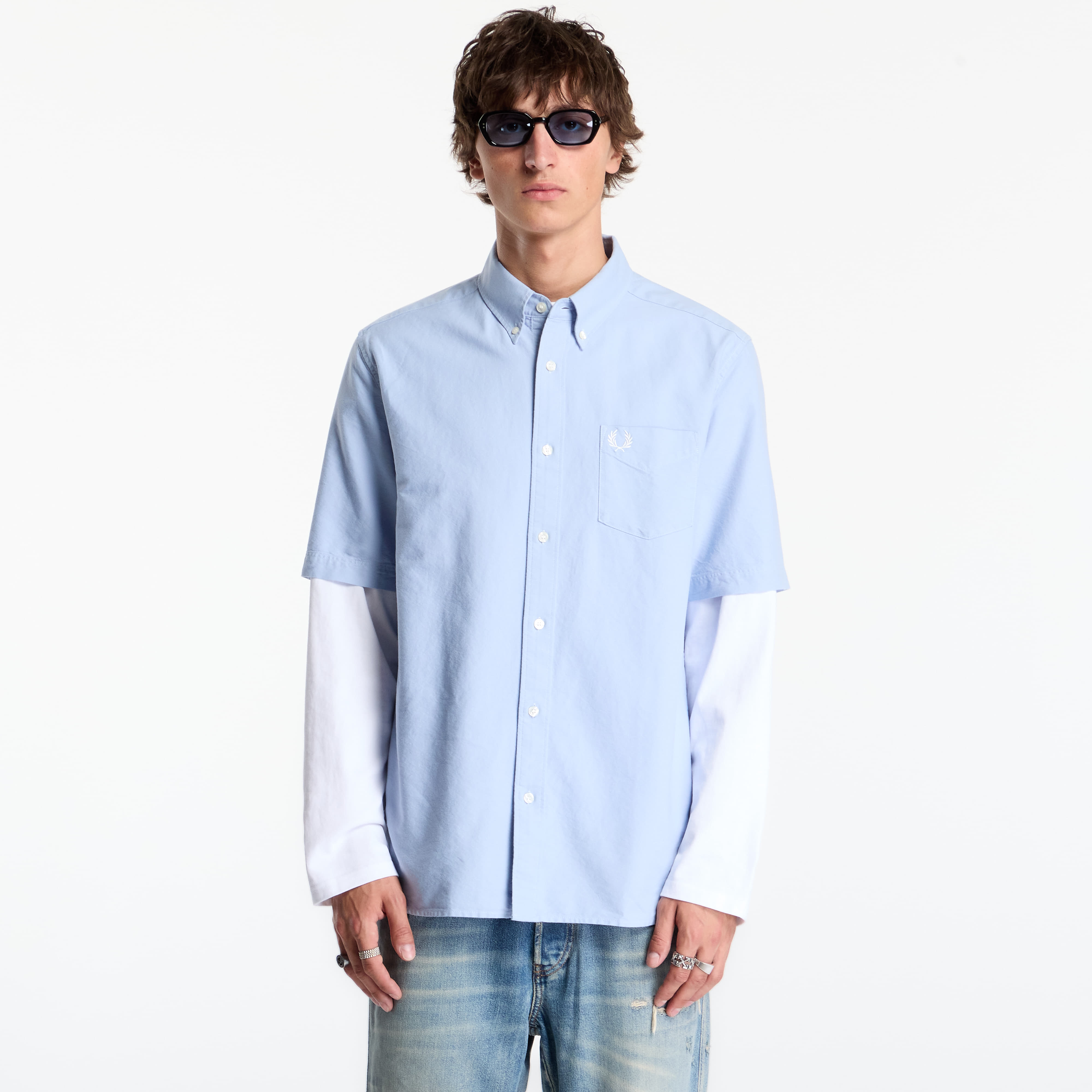 Риза FRED PERRY Oxford Shirt Light Smoke L