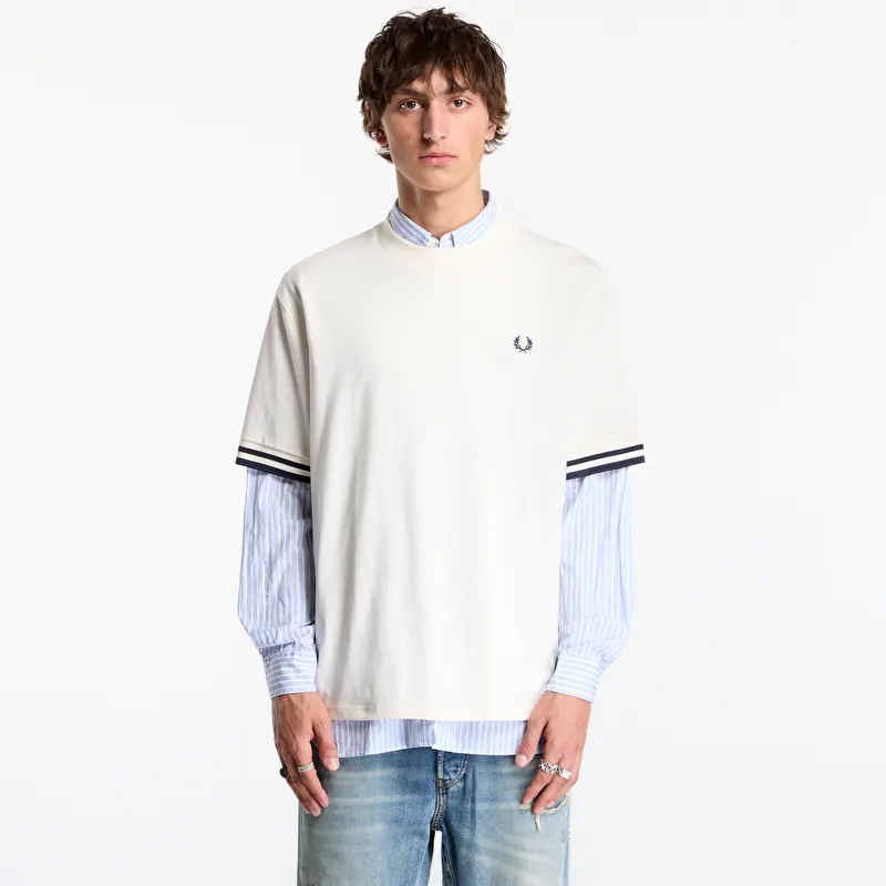 FRED PERRY Bold Tipped Tshirt Ecru