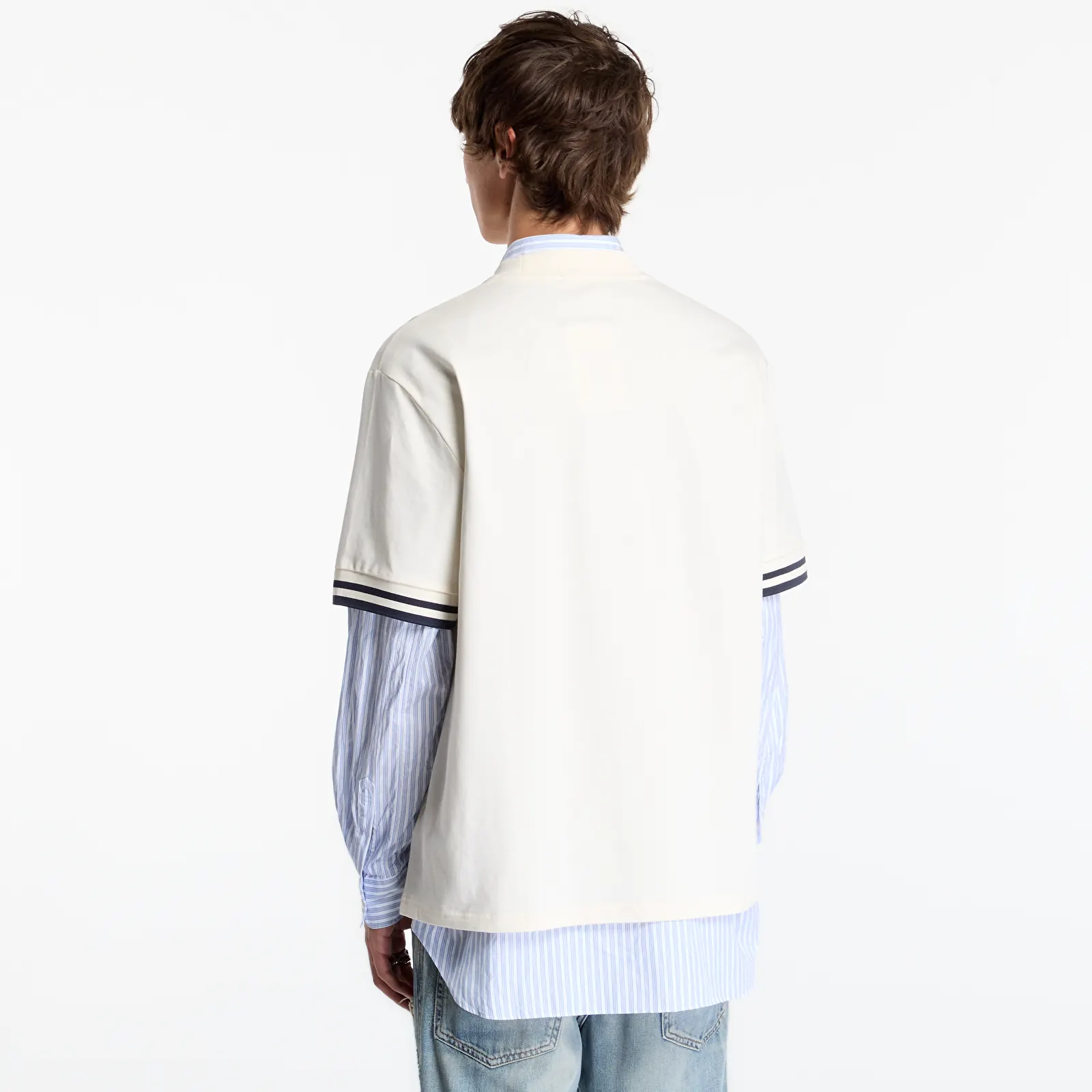 Tričká FRED PERRY Bold Tipped Tshirt Ecru