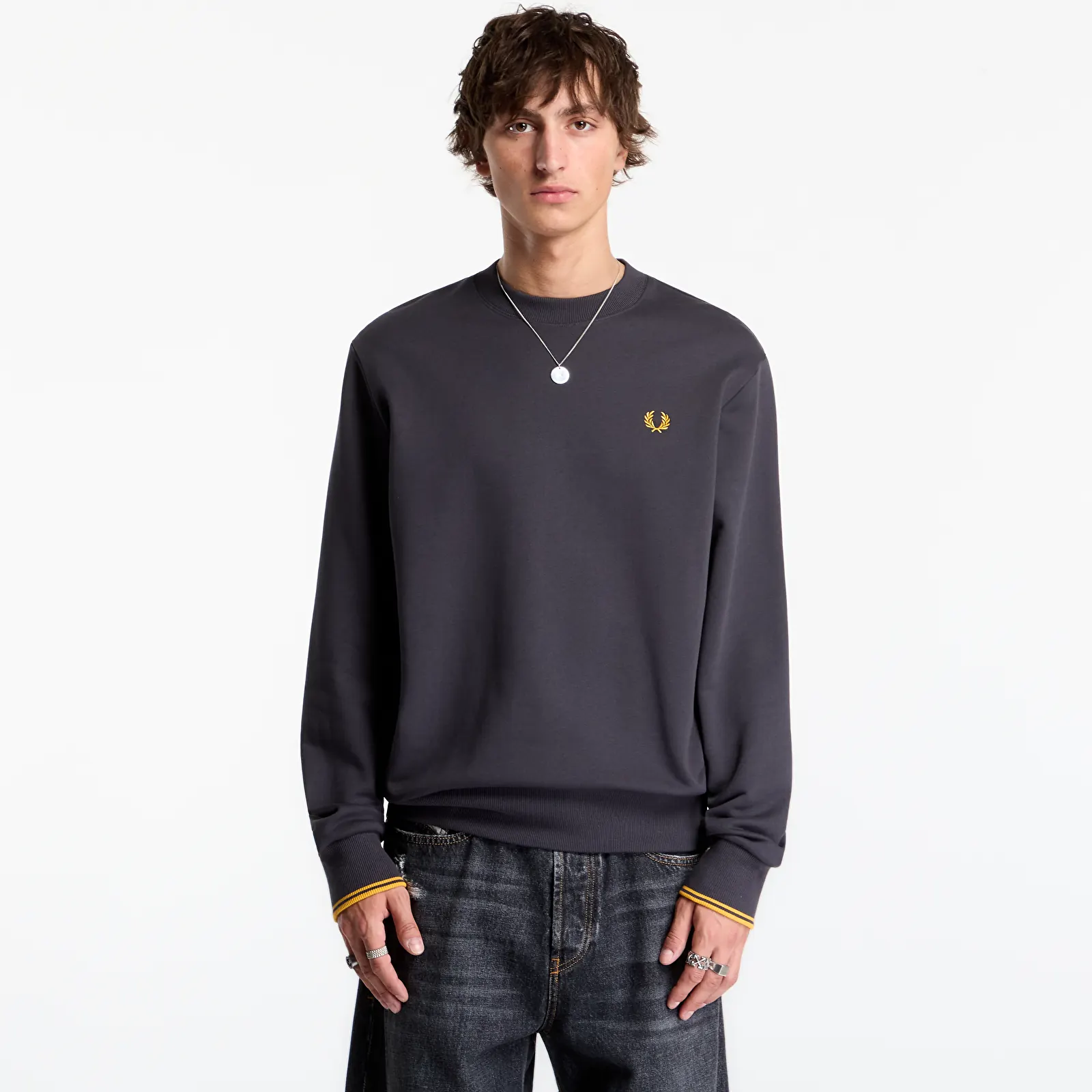 Hoodies and sweatshirts  FRED PERRY Crew Neck Sweatshirt Grey