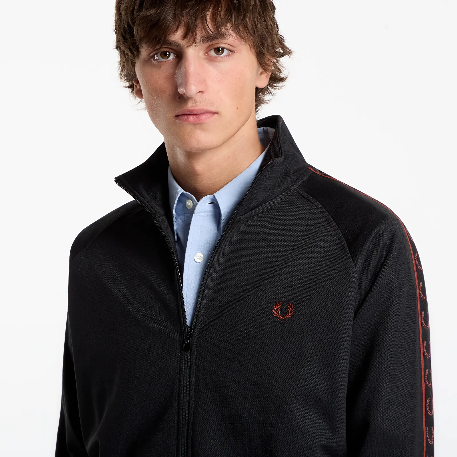 Hoodies and sweatshirts  FRED PERRY Contrast Tape Track Jacket Black