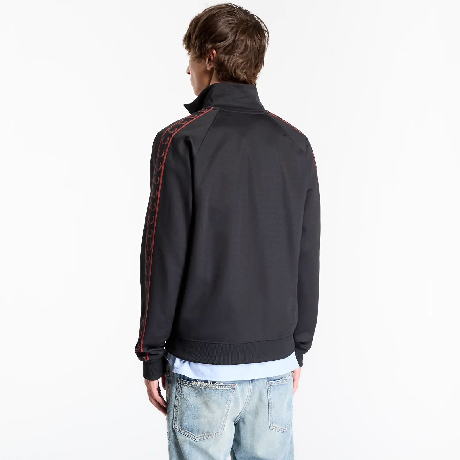 Hoodies and sweatshirts  FRED PERRY Contrast Tape Track Jacket Black