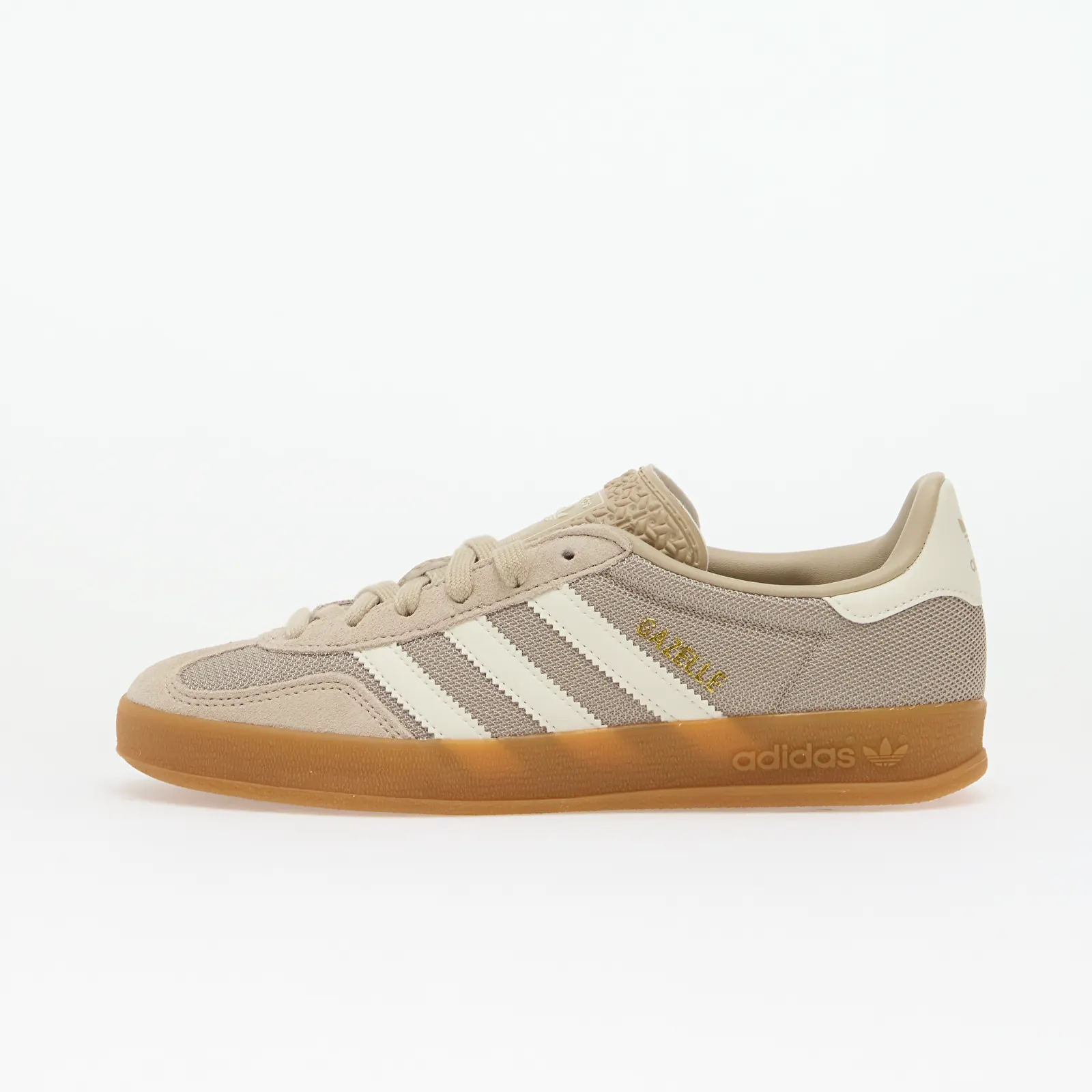 Herenschoenen adidas Gazelle Indoor Kids Khaki Three/ Off White/ Gold Met.