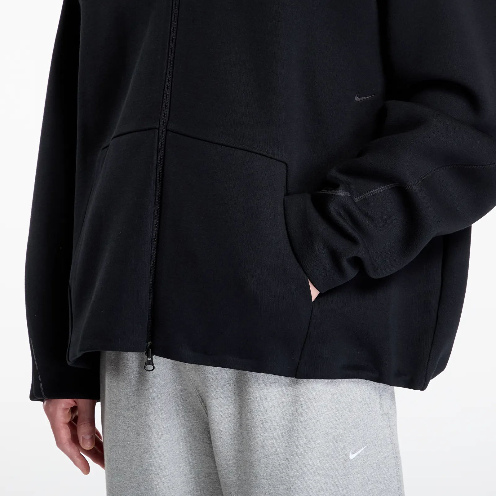Herren-Sweatshirts Nike Tech Men's Fleece Full-Zip Hoodie Black/ Black