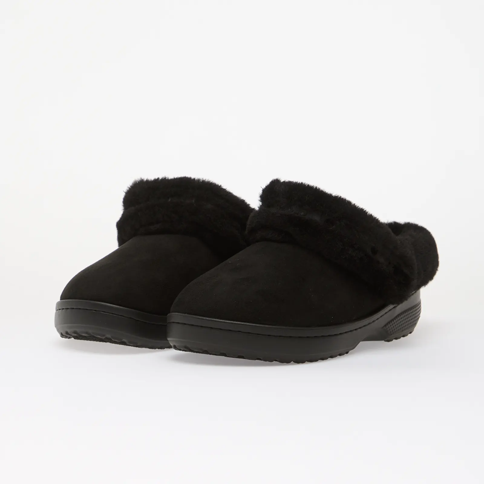 Herenslippers Crocs Classic Unfurgettable Sueded Clog Black