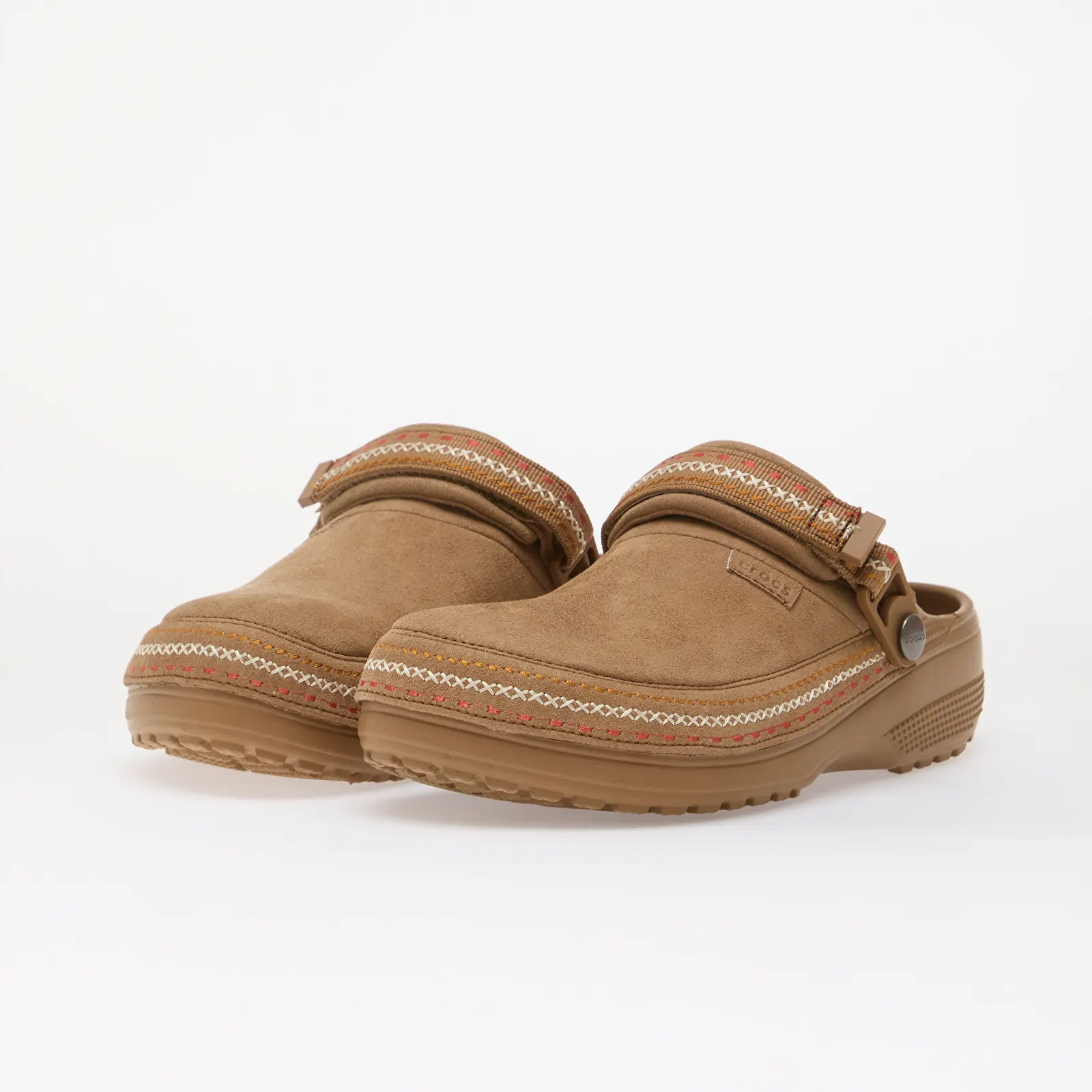 Vyriškos šlepetės Crocs Classic Crafted Vegan Suede Stitch Sepia