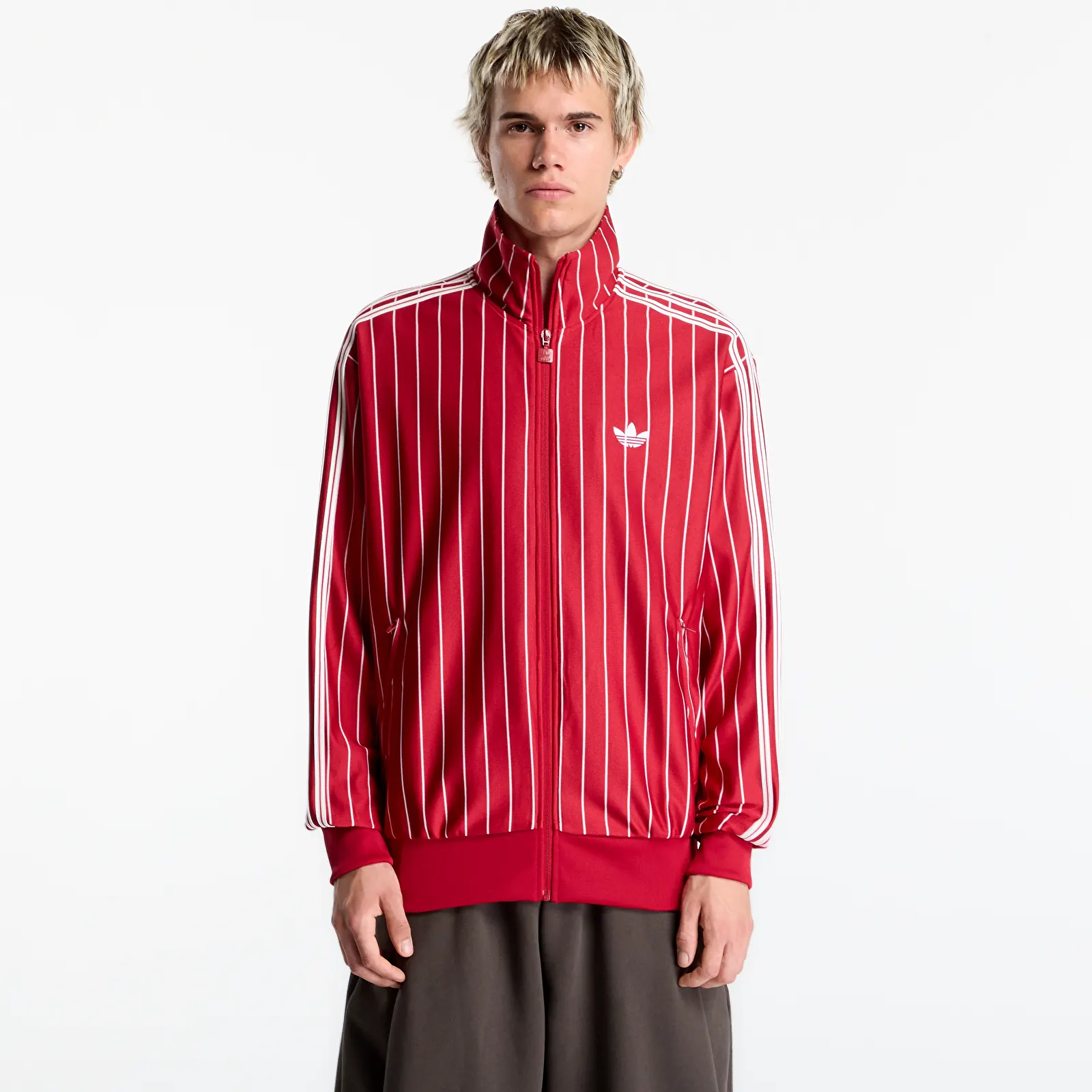Pánské bundy adidas Firebird Pinstripes Track Top Team Victory Red