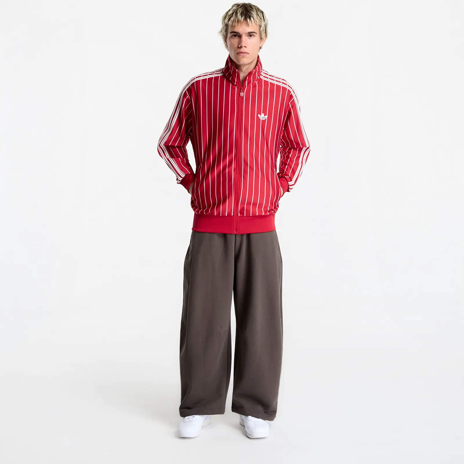 Pánské bundy adidas Firebird Pinstripes Track Top Team Victory Red