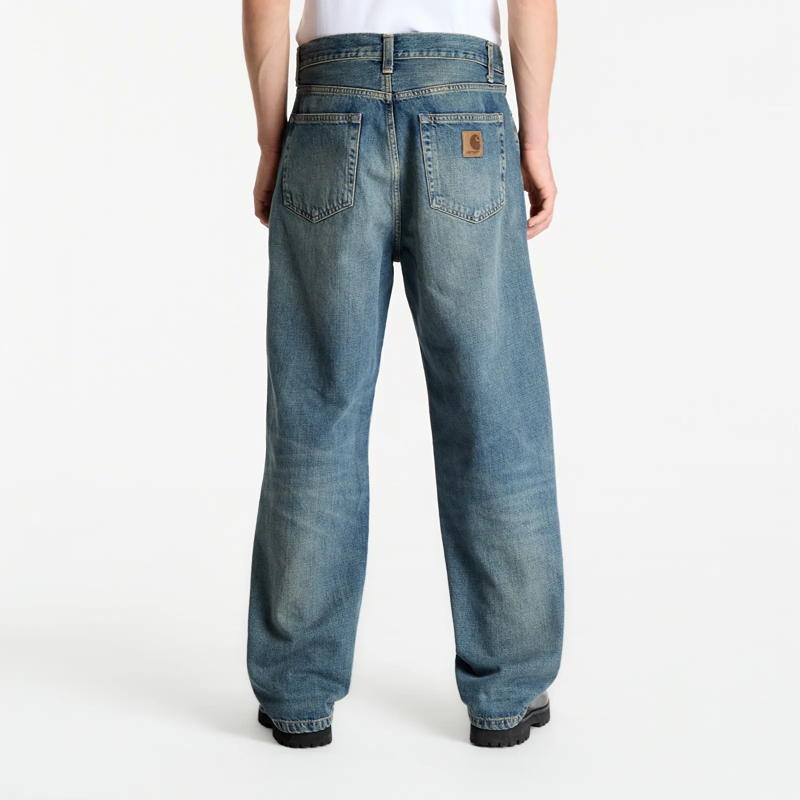 Pánské jeans  Carhartt WIP Aaron Pant Blue Worn Used Wash