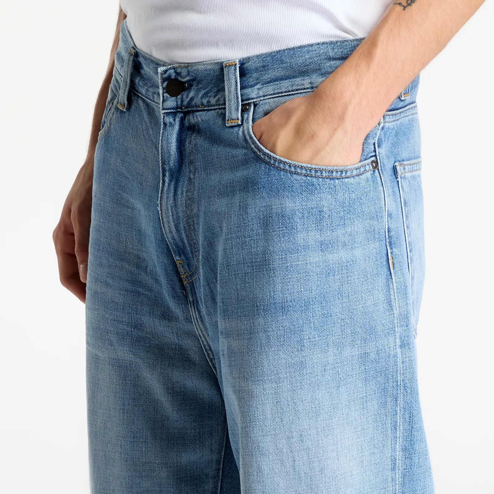 Men's jeans Carhartt WIP Aaron Pant Blue Burst Washed
