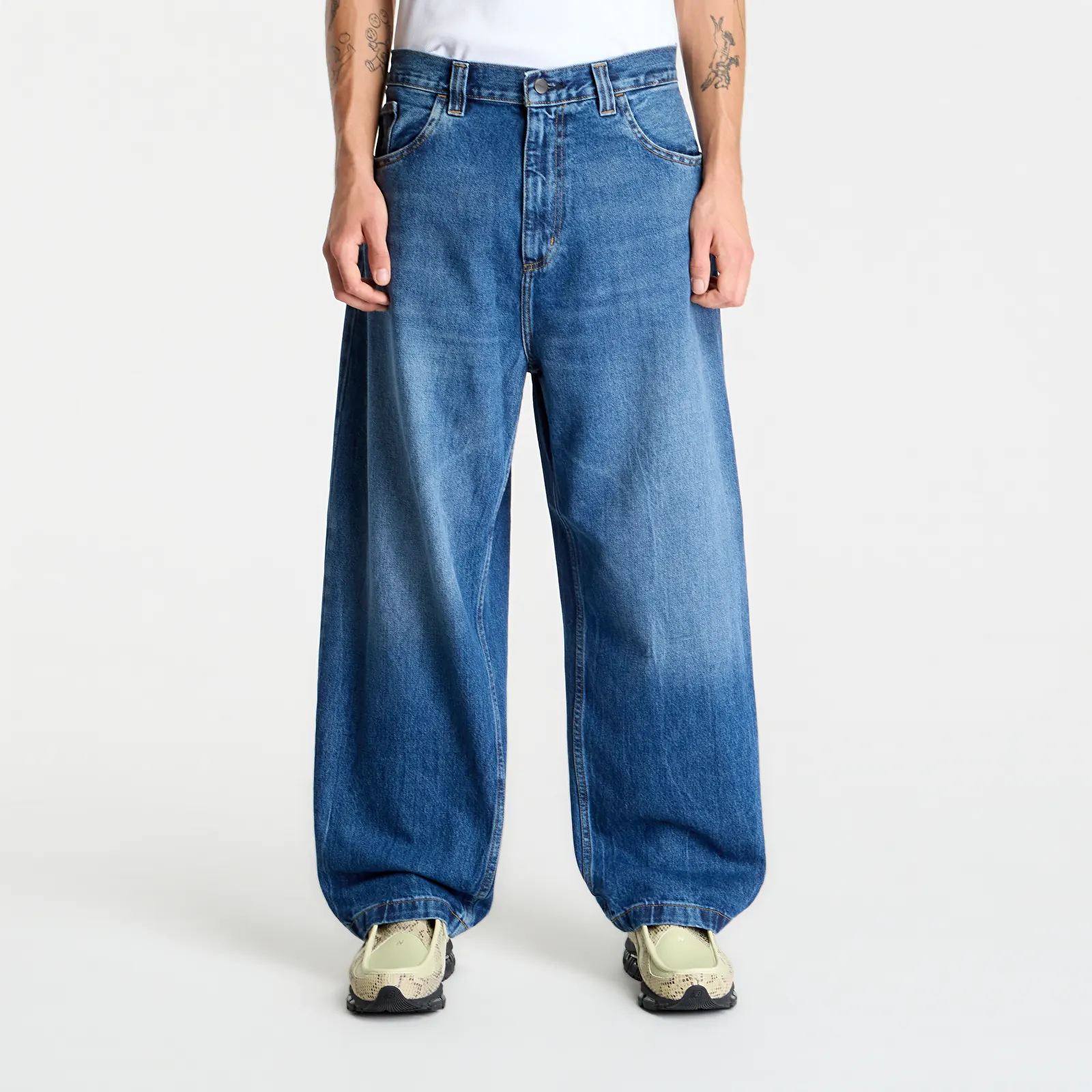 Jeans til mænd Carhartt WIP Brandon Pant Blue Marble Used Wash