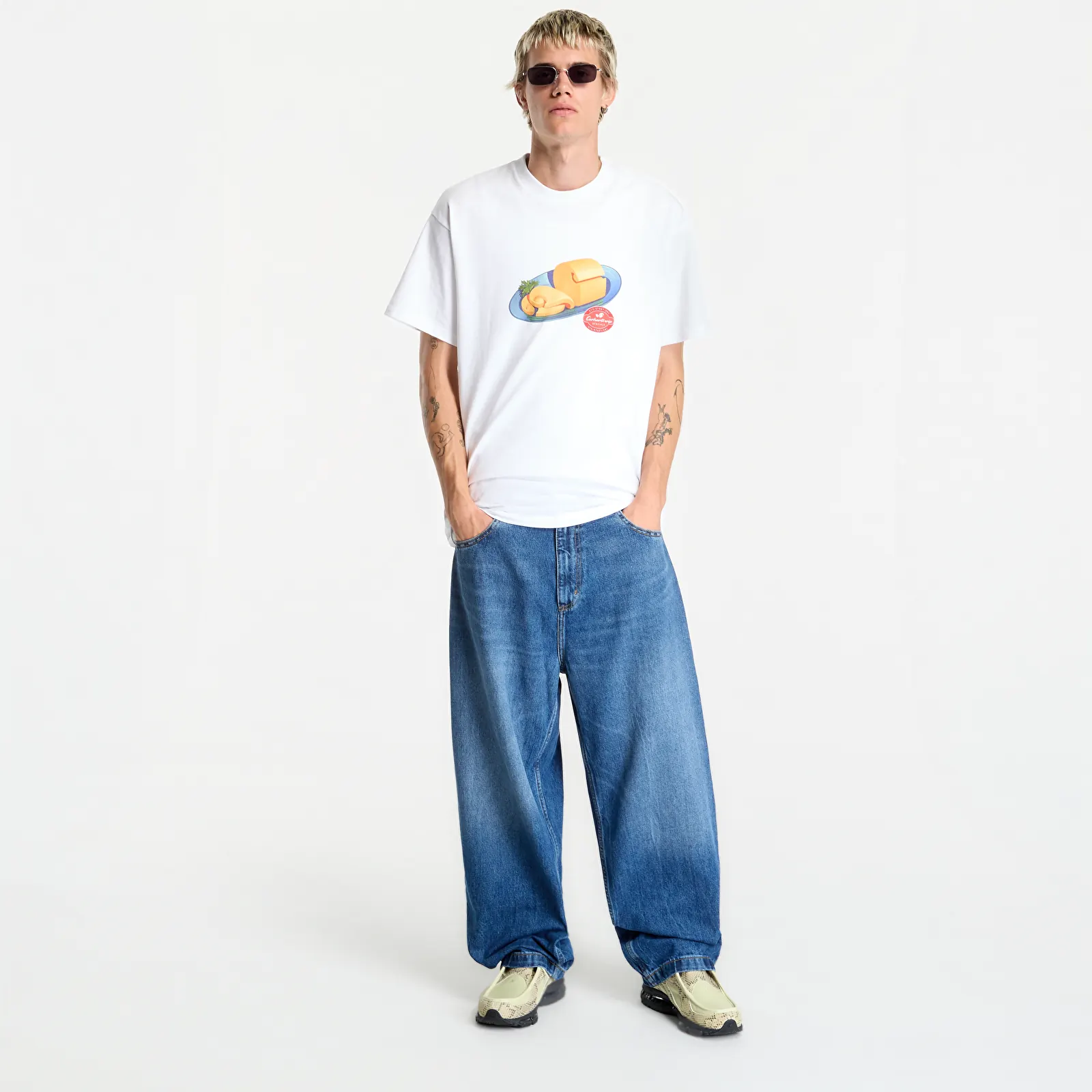 Jeans til mænd Carhartt WIP Brandon Pant Blue Marble Used Wash